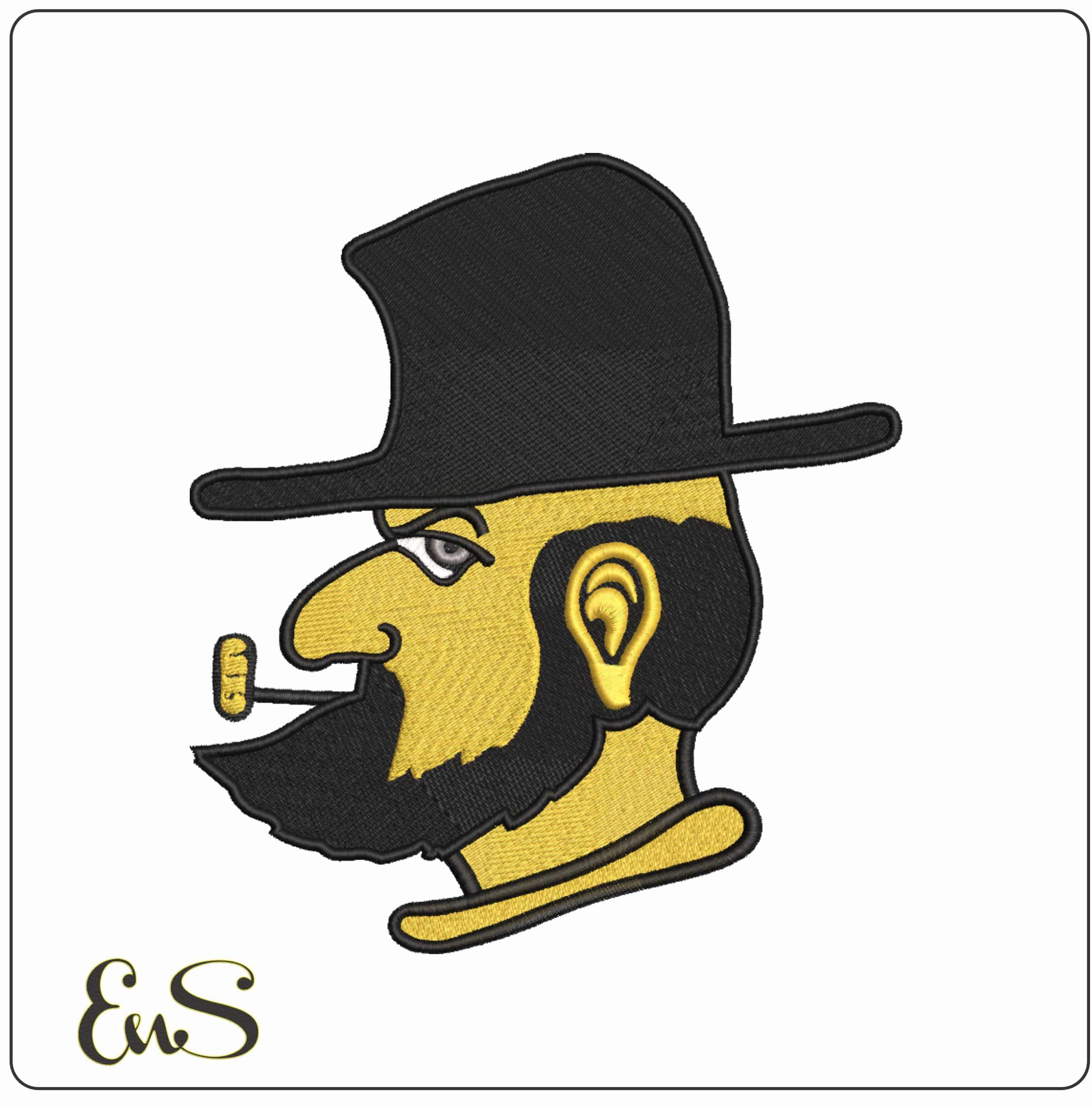 Appalachian State Mountaineers 1976-1986 Yosef Head Embroidery Design