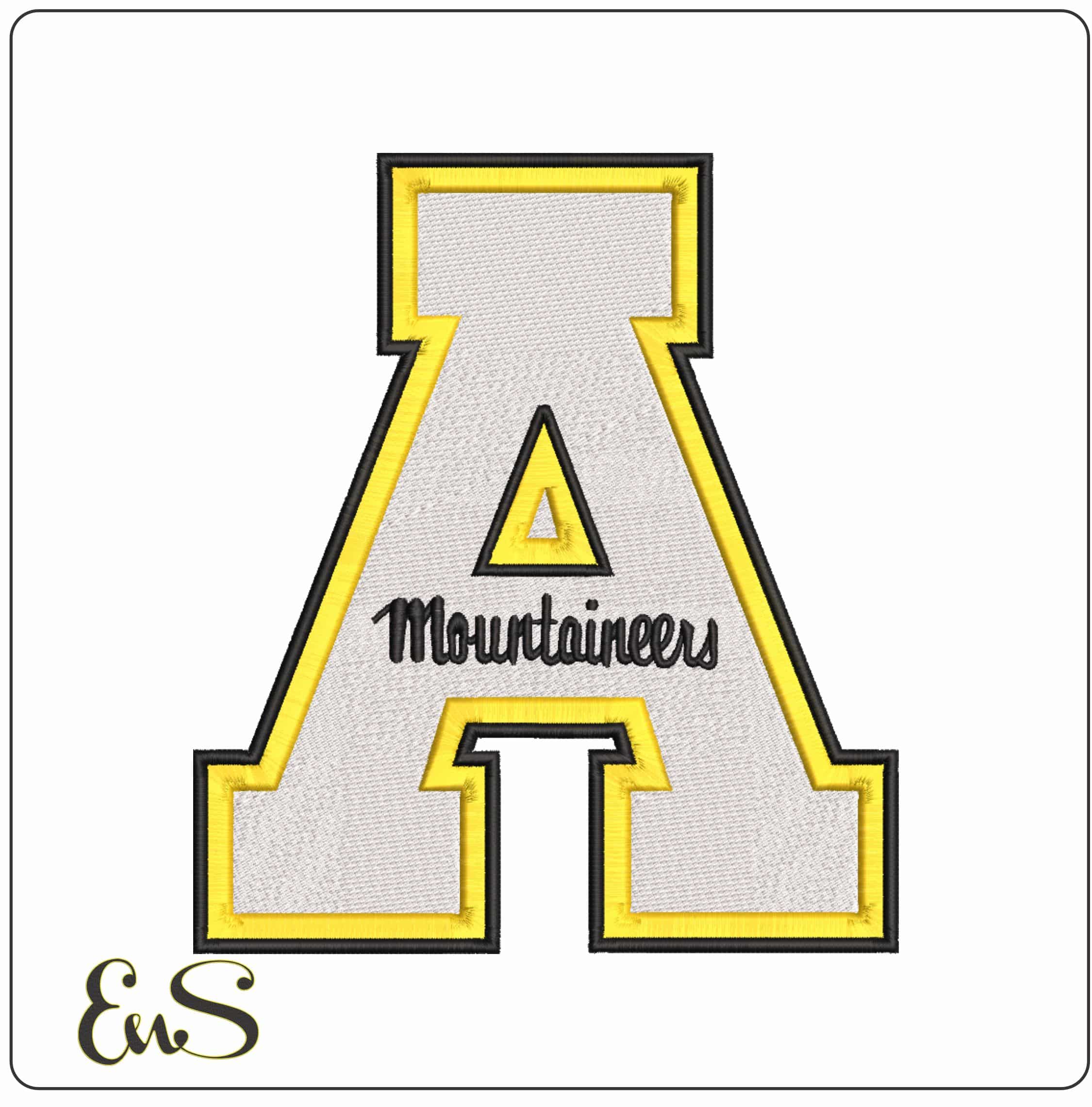 Appalachian State Mountaineers 2012-2013 Block A Script Embroidery Design