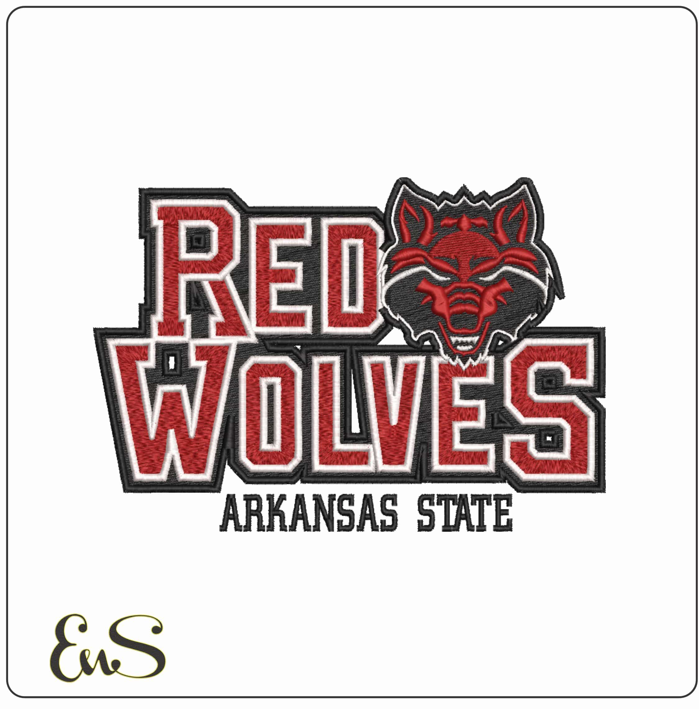 Arkansas State Red Wolves 2008-2015 Logo Embroidery Design