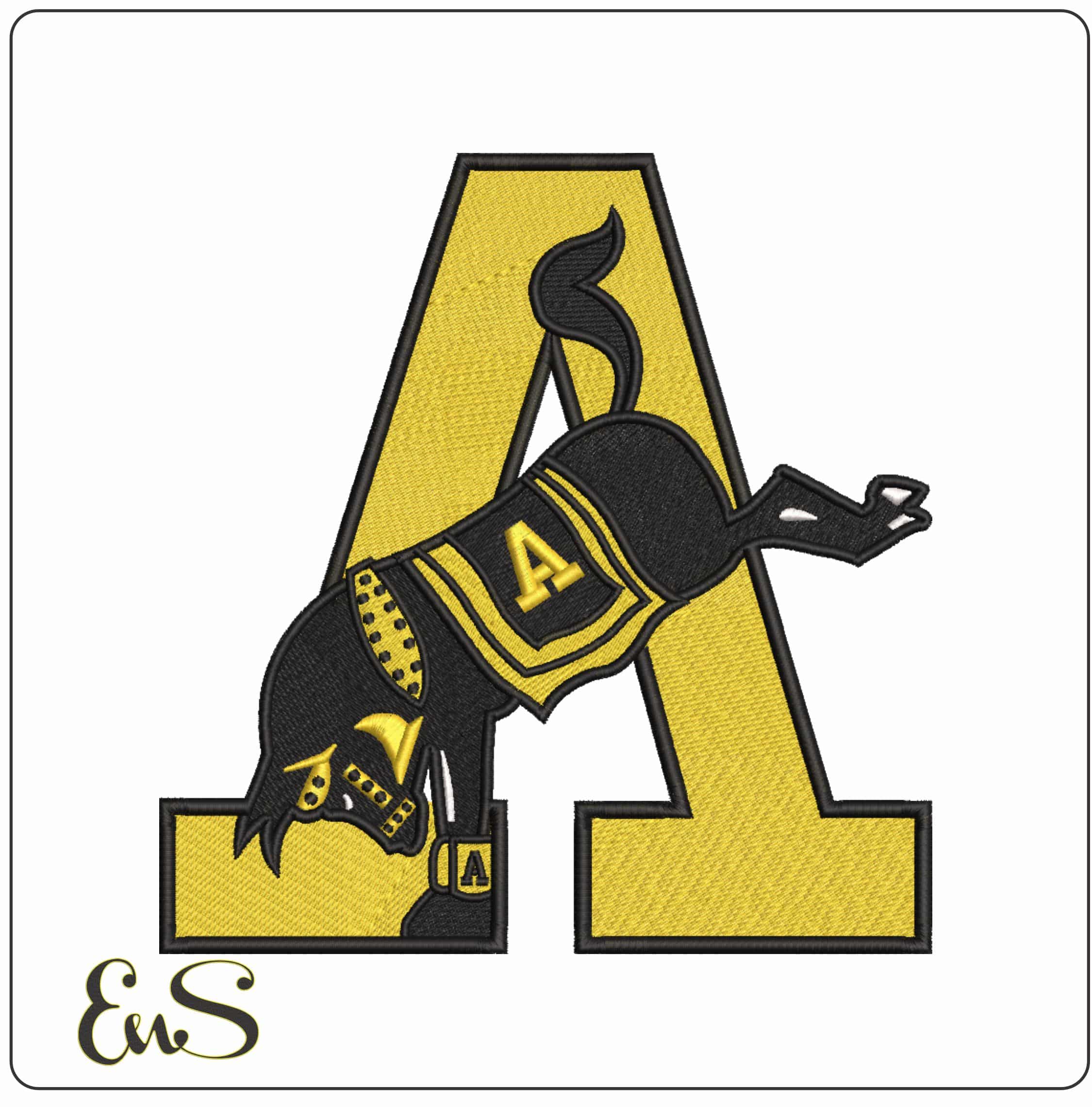 Army Black Knights 1975-2000 Logo Embroidery Design