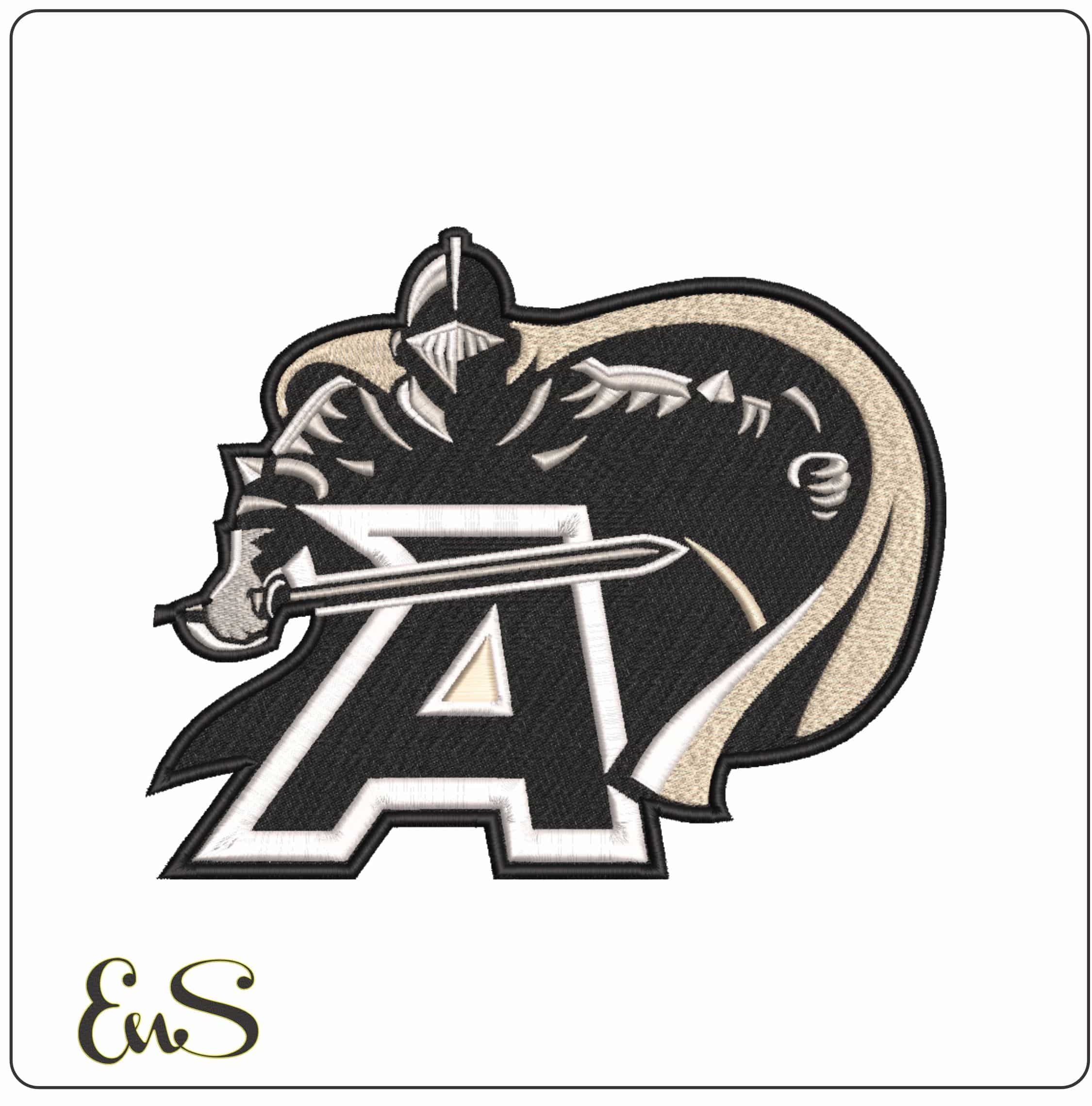 Army Black Knights 2006-2015 Logo Embroidery Design