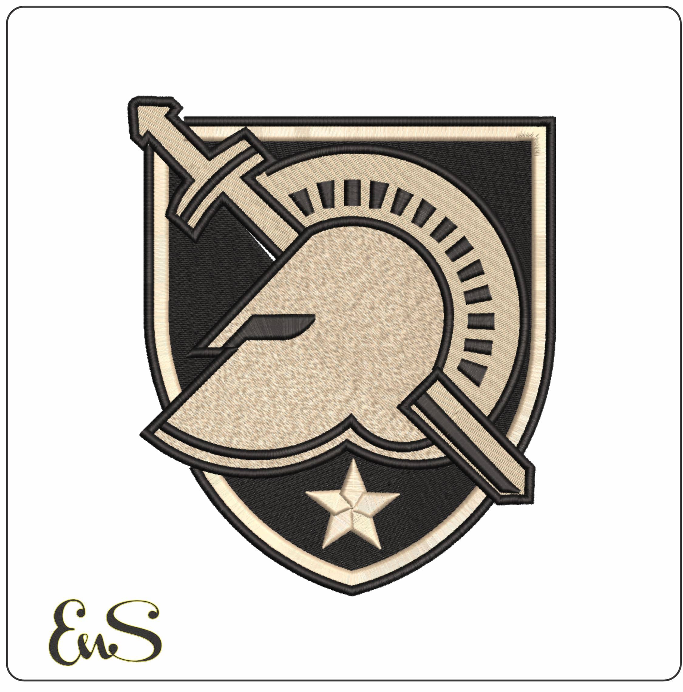 Army Black Knights 2015 Logo Embroidery Design