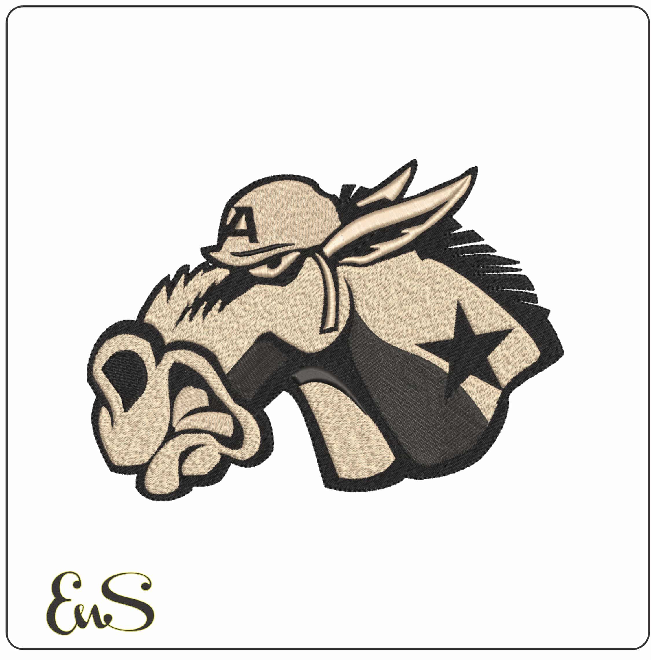 Army Black Knights Alternate Logo Embroidery Design