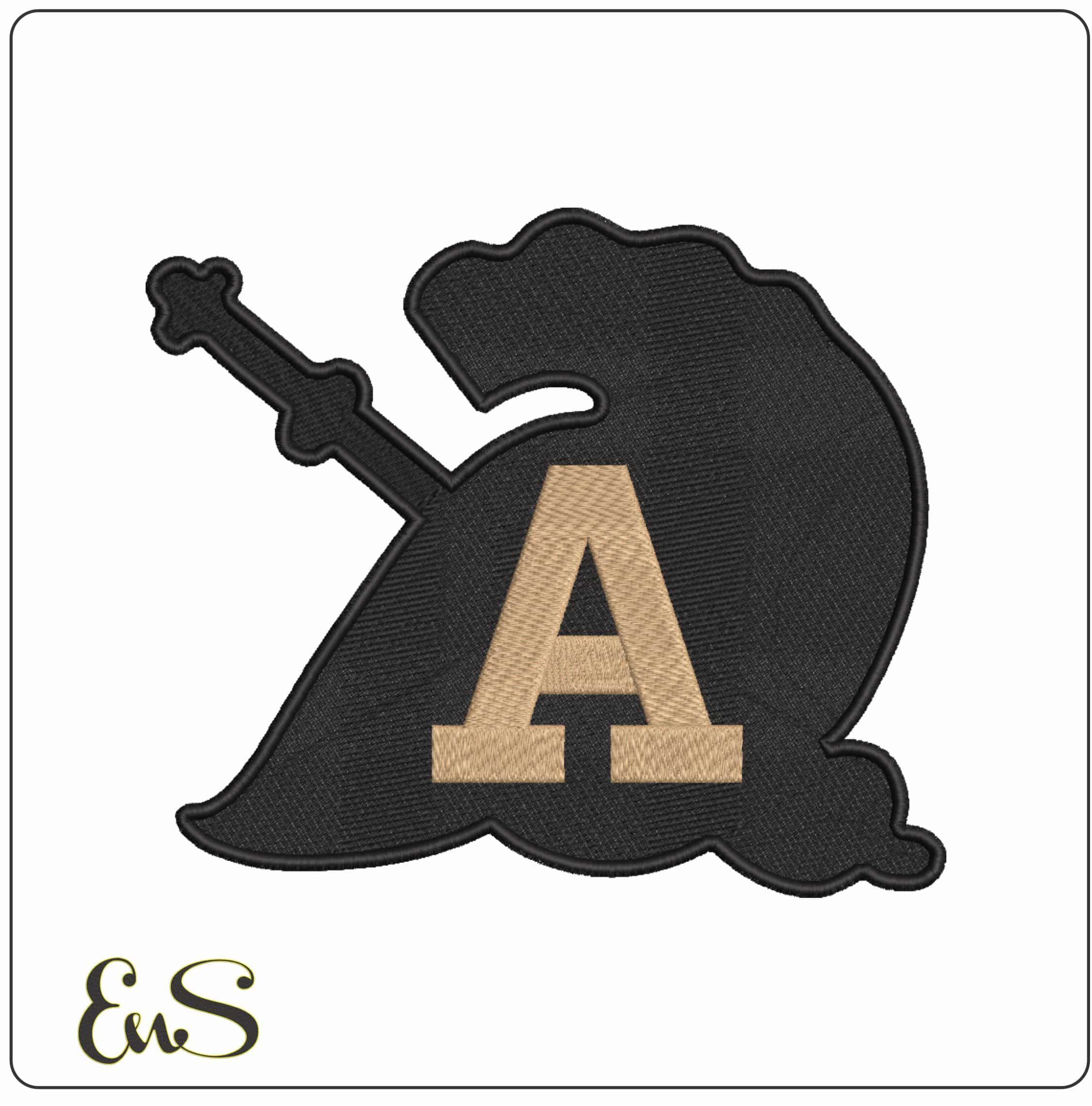 Army Black Knights Football Helmets Embroidery Design