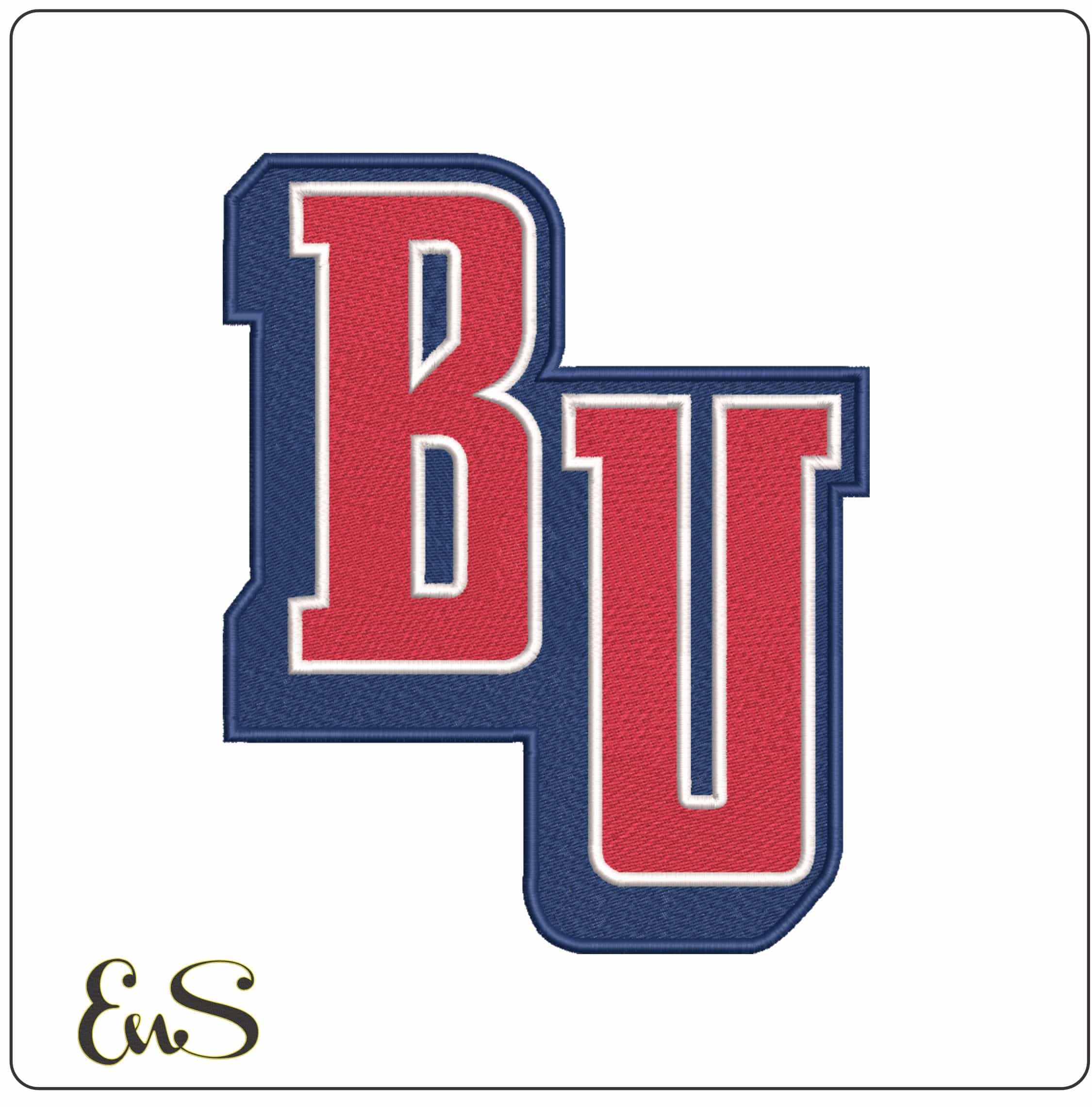 Belmont Bruins Alternate BU Monogram Embroidery Design