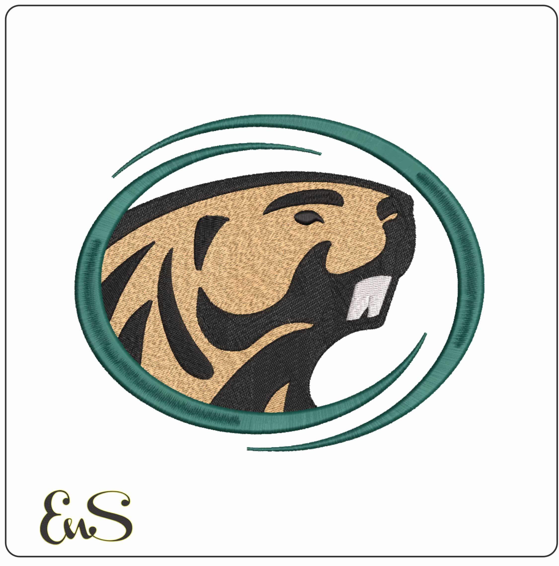 Bemidji State Beavers 2004 Beaver Head Logo Embroidery Design