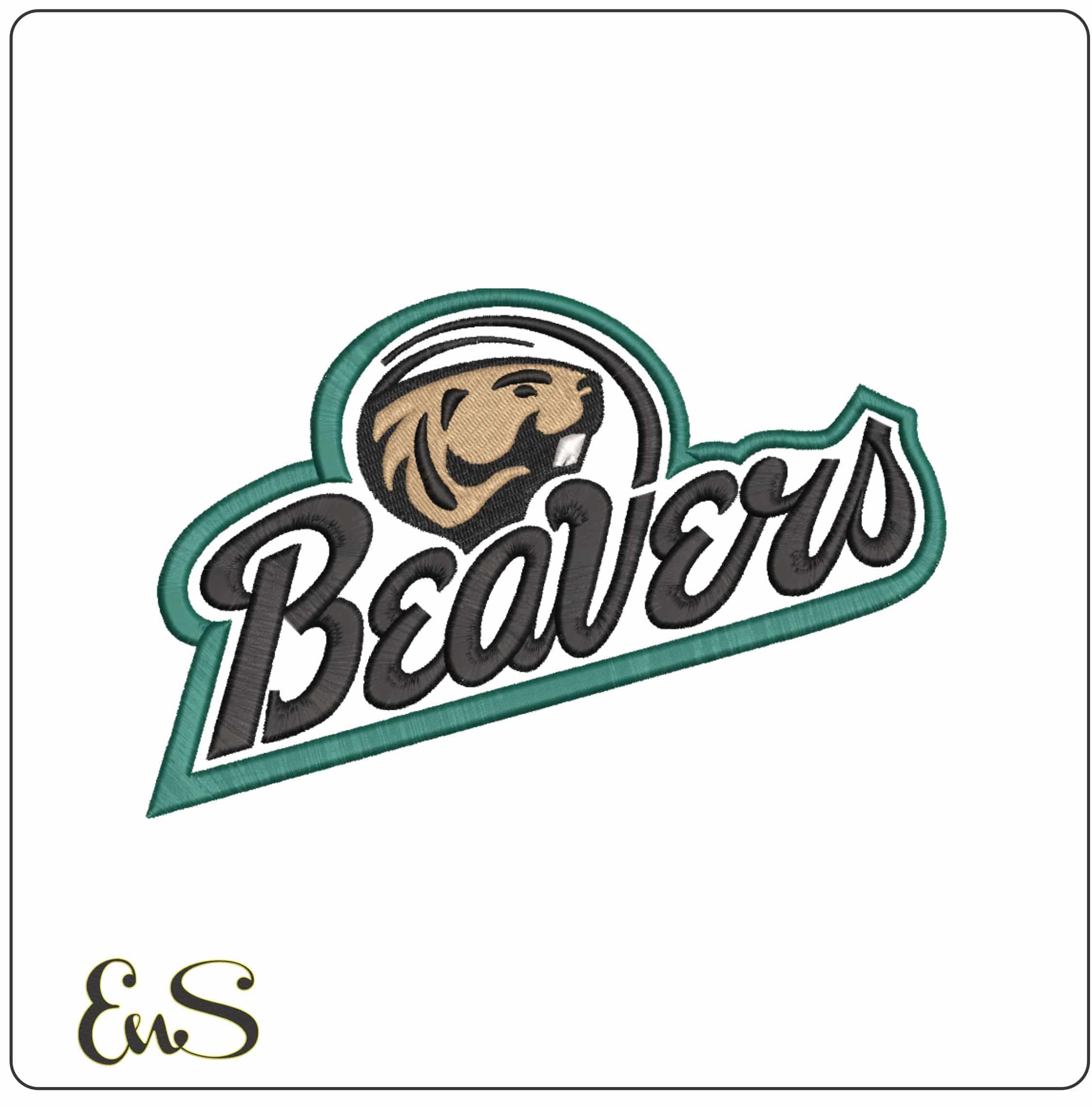 Bemidji State Beavers Script Wordmark Logo Embroidery Design