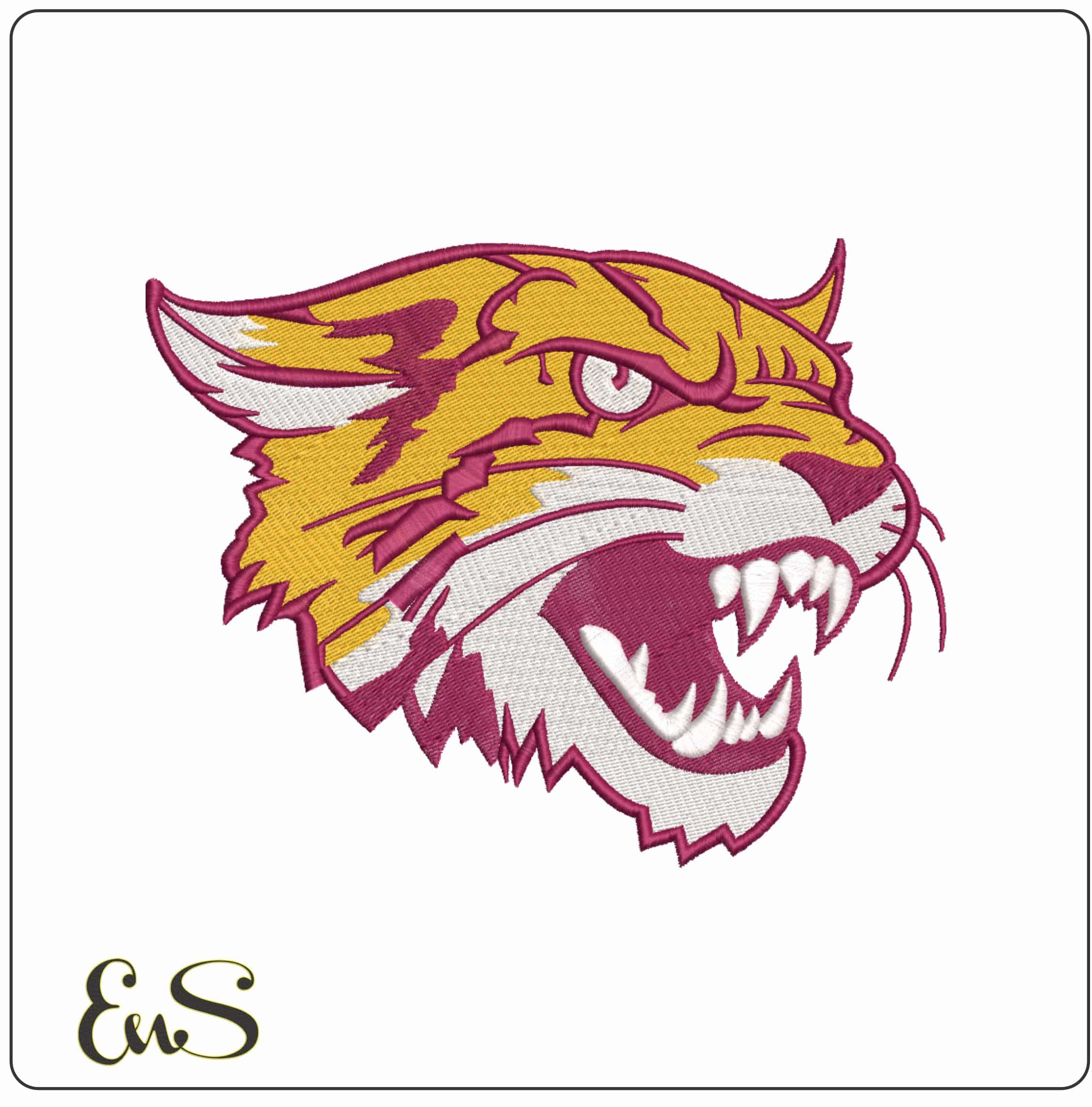 Bethune-Cookman Wildcats Secondary Logo Embroidery Design