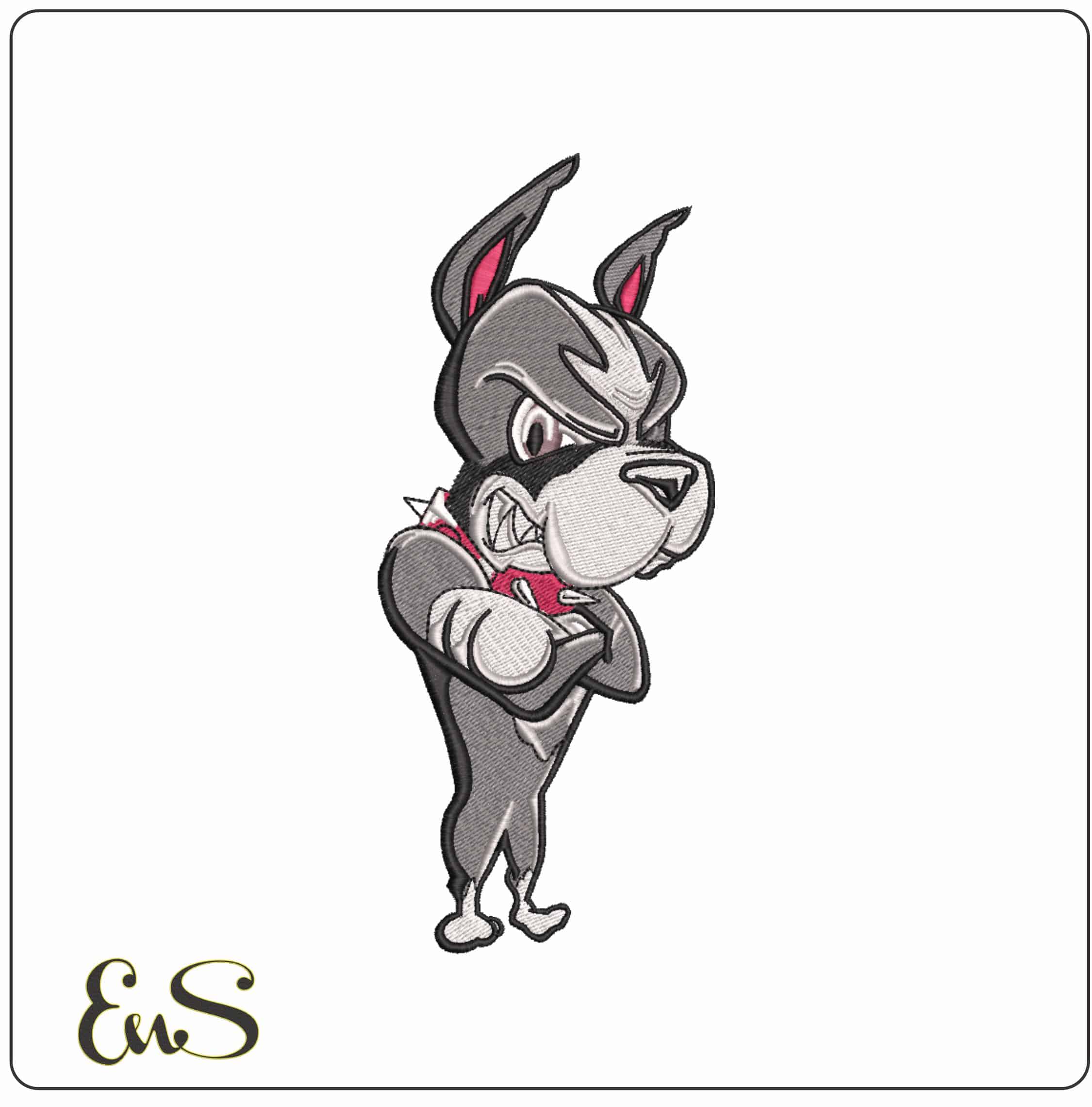 Boston University Terriers Rhett Mascot Embroidery Design
