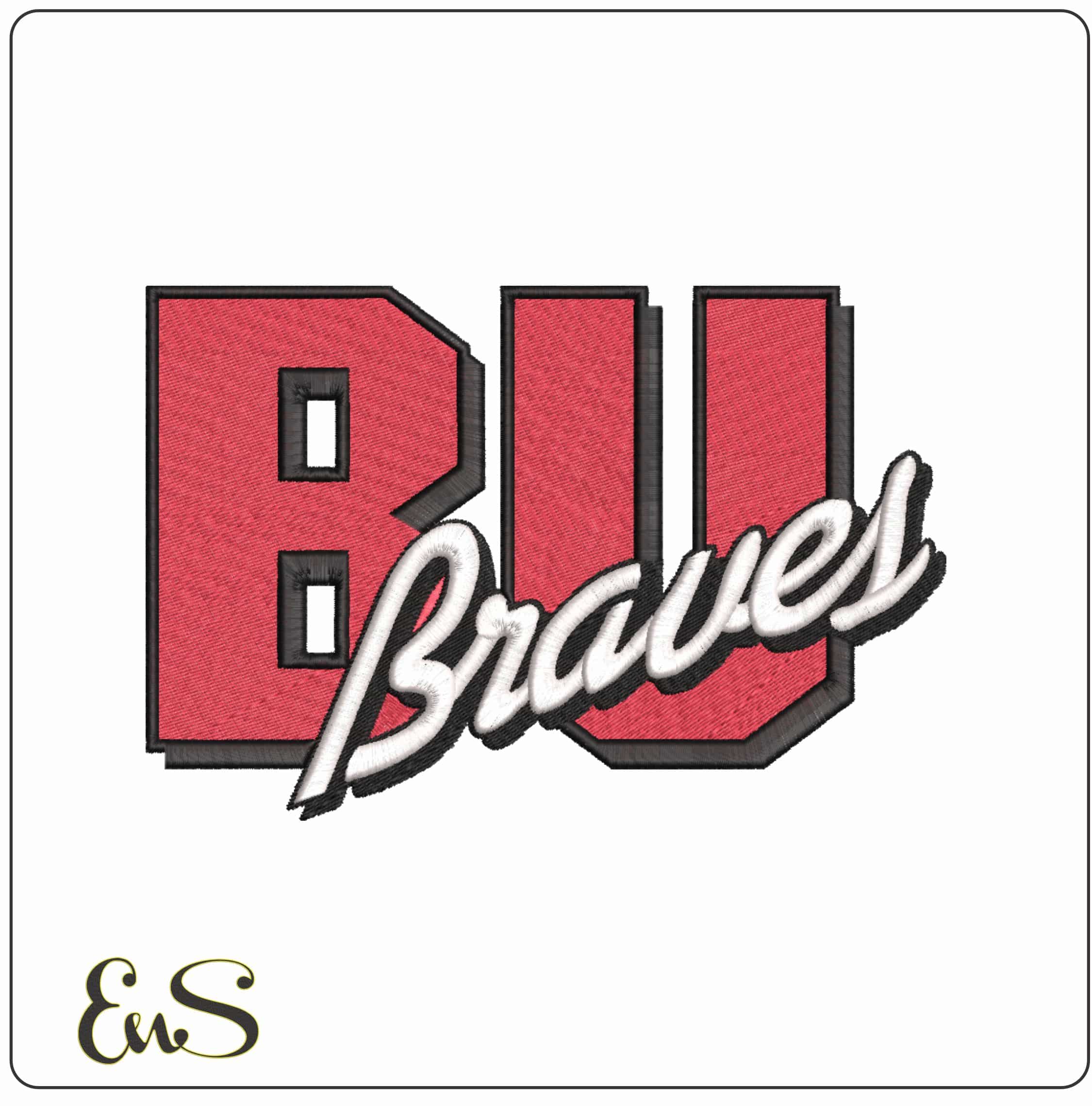 Bradley Braves 1989-2011 BU Script Embroidery Design
