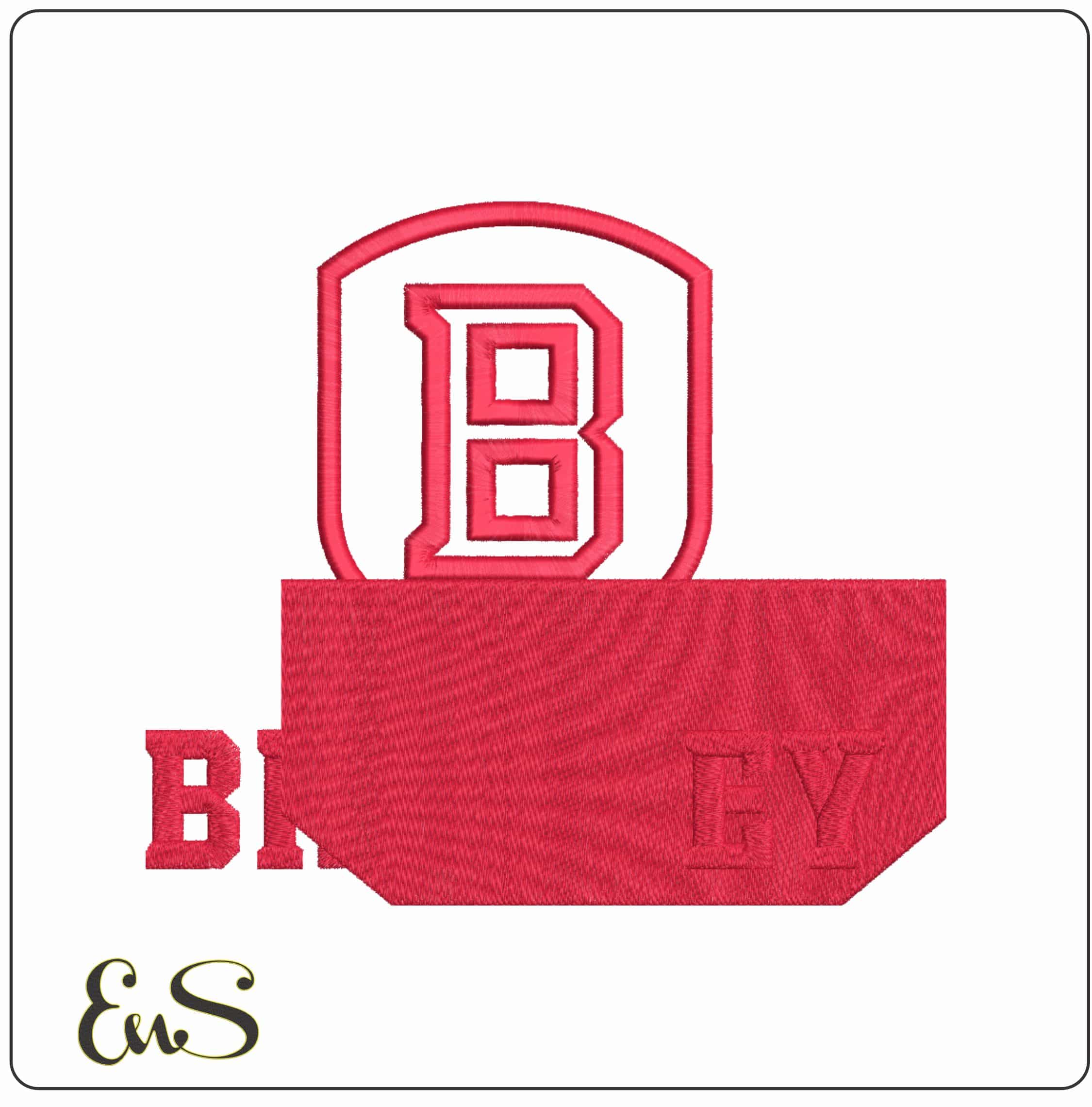 Bradley Braves 2012 on Bradley University    - Elegant embroidery design file-instant download