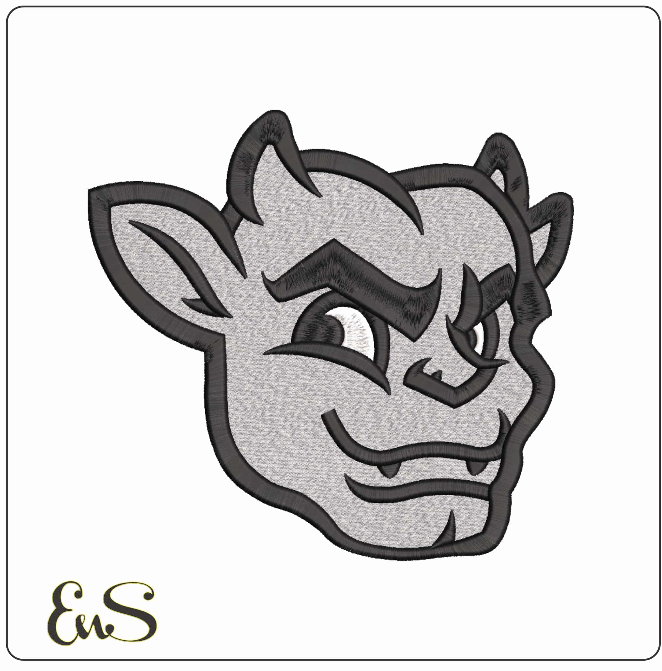 Bradley Braves Mascot Logo Embroidery Design