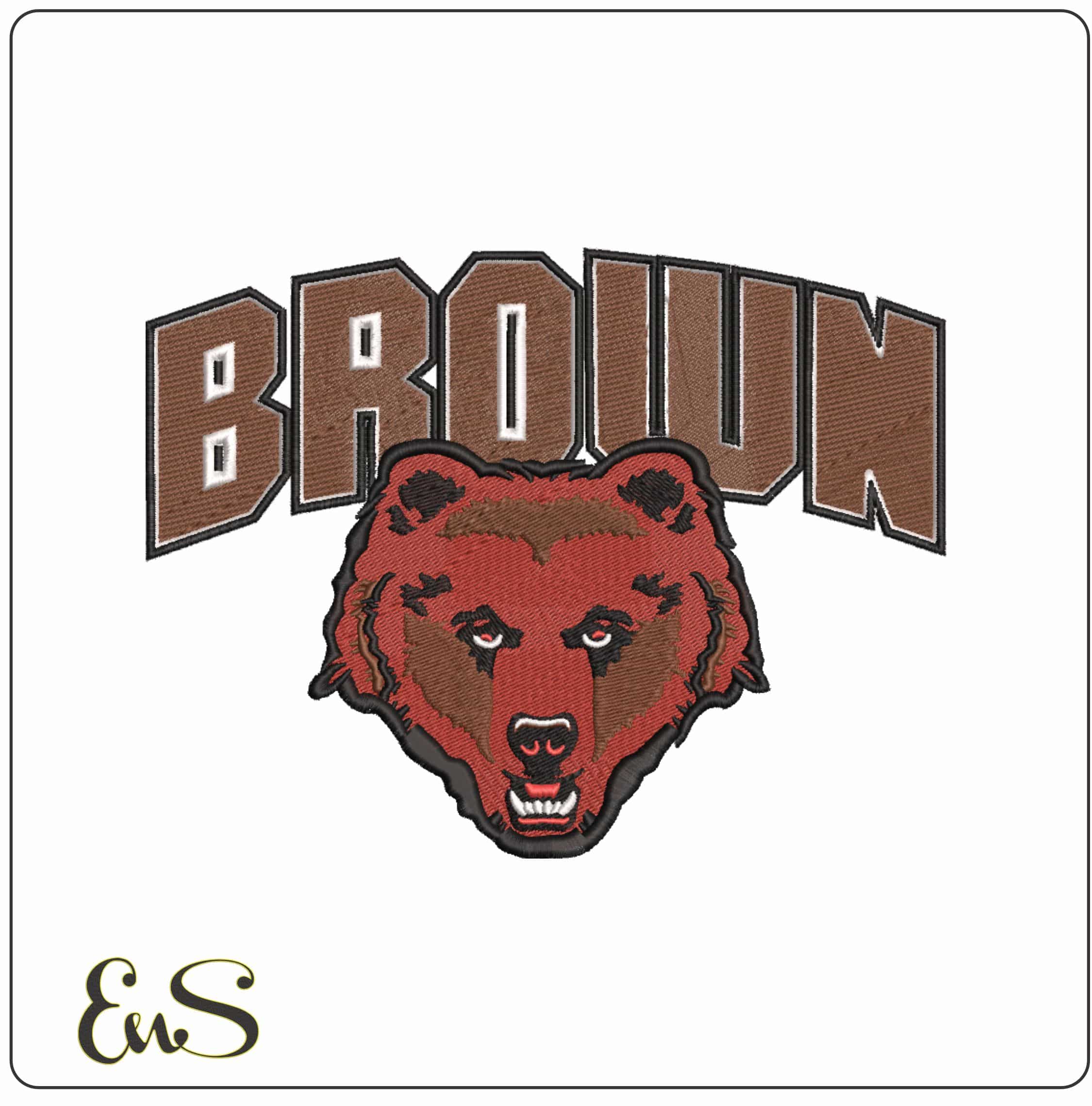 Brown Bears 2009-2022 Logo Embroidery Design