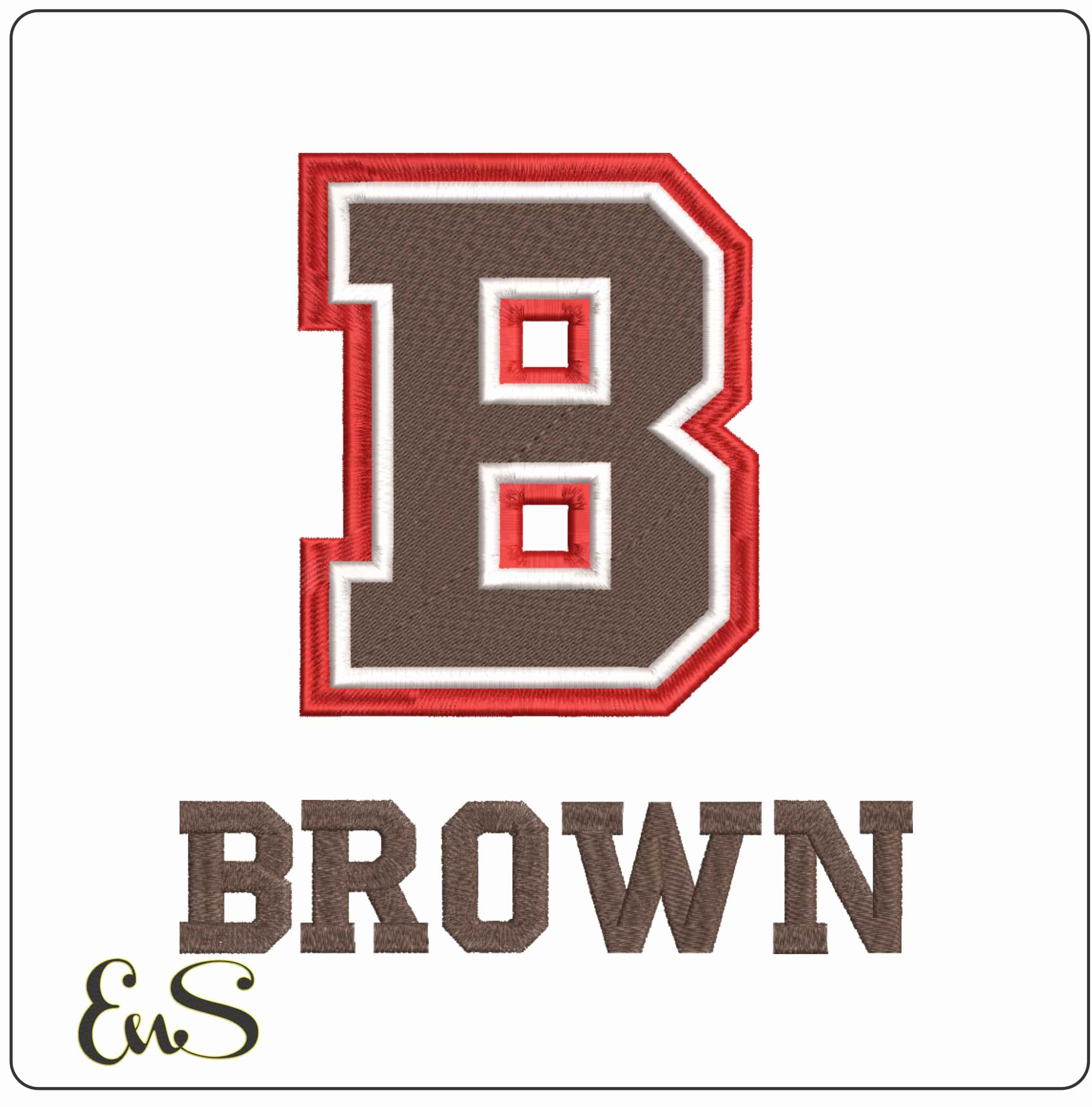 Brown Bears 2022 Alternate Logo Embroidery Design