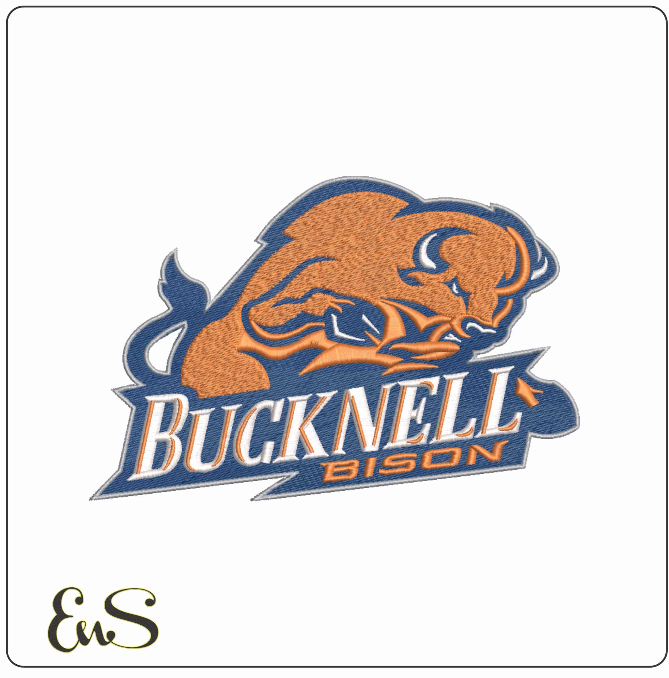Bucknell Bison 2002 on Bucknell University - Elegant embroidery design file-instant download