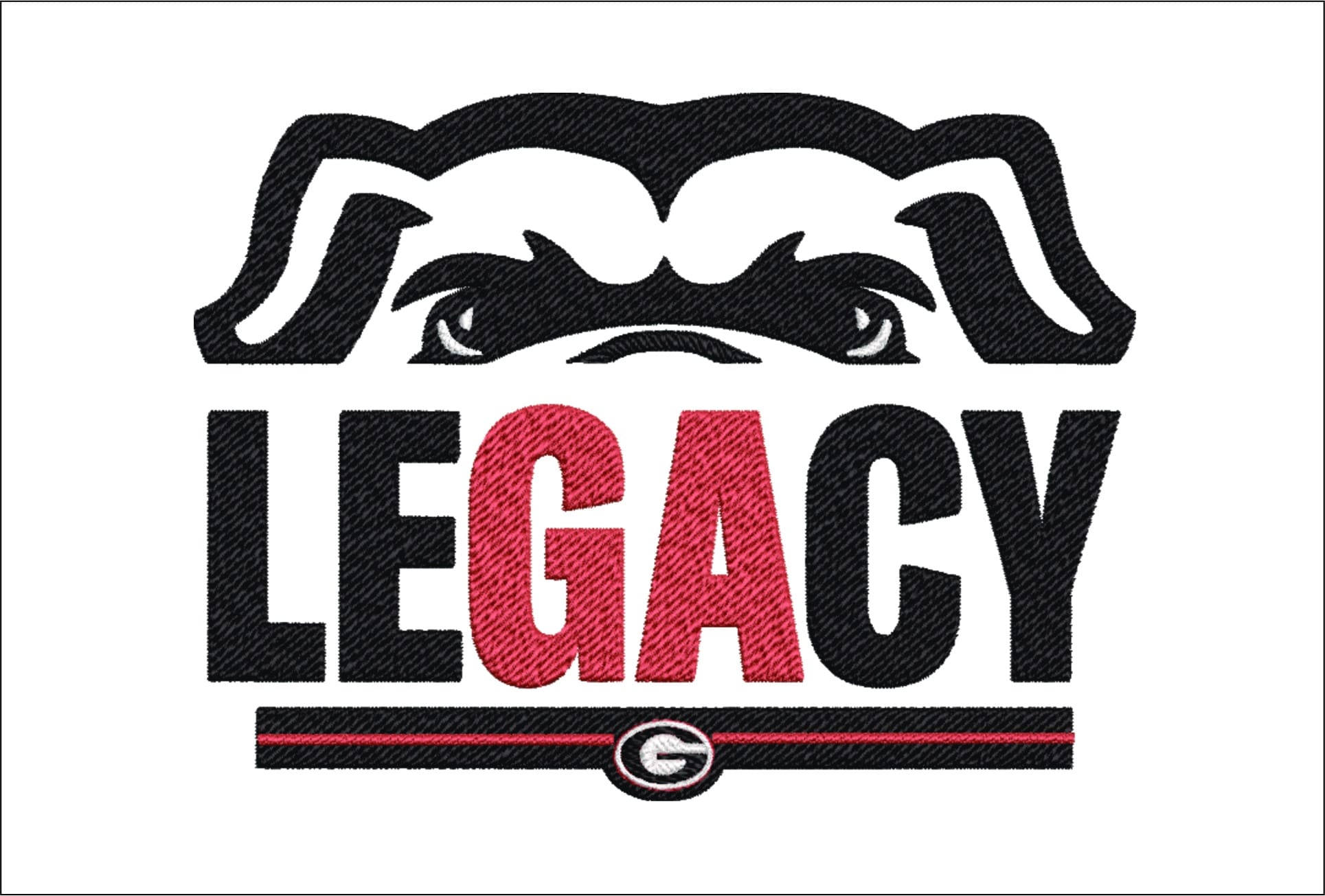 Georgia Bulldogs Athletics Legacy Logo Embroidery Design