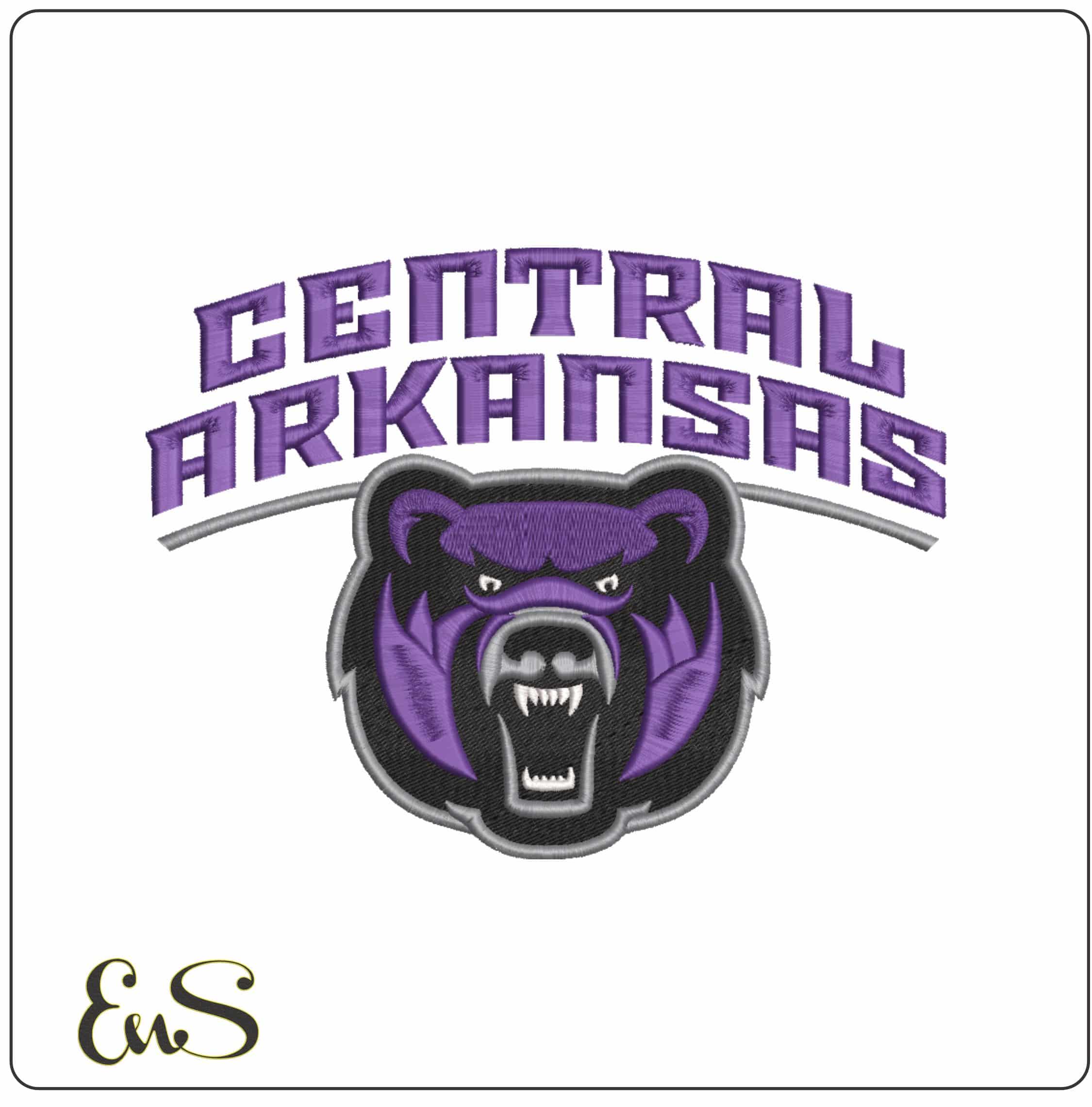 Central Arkansas Bears 2017 on University - Elegant embroidery design file-instant download