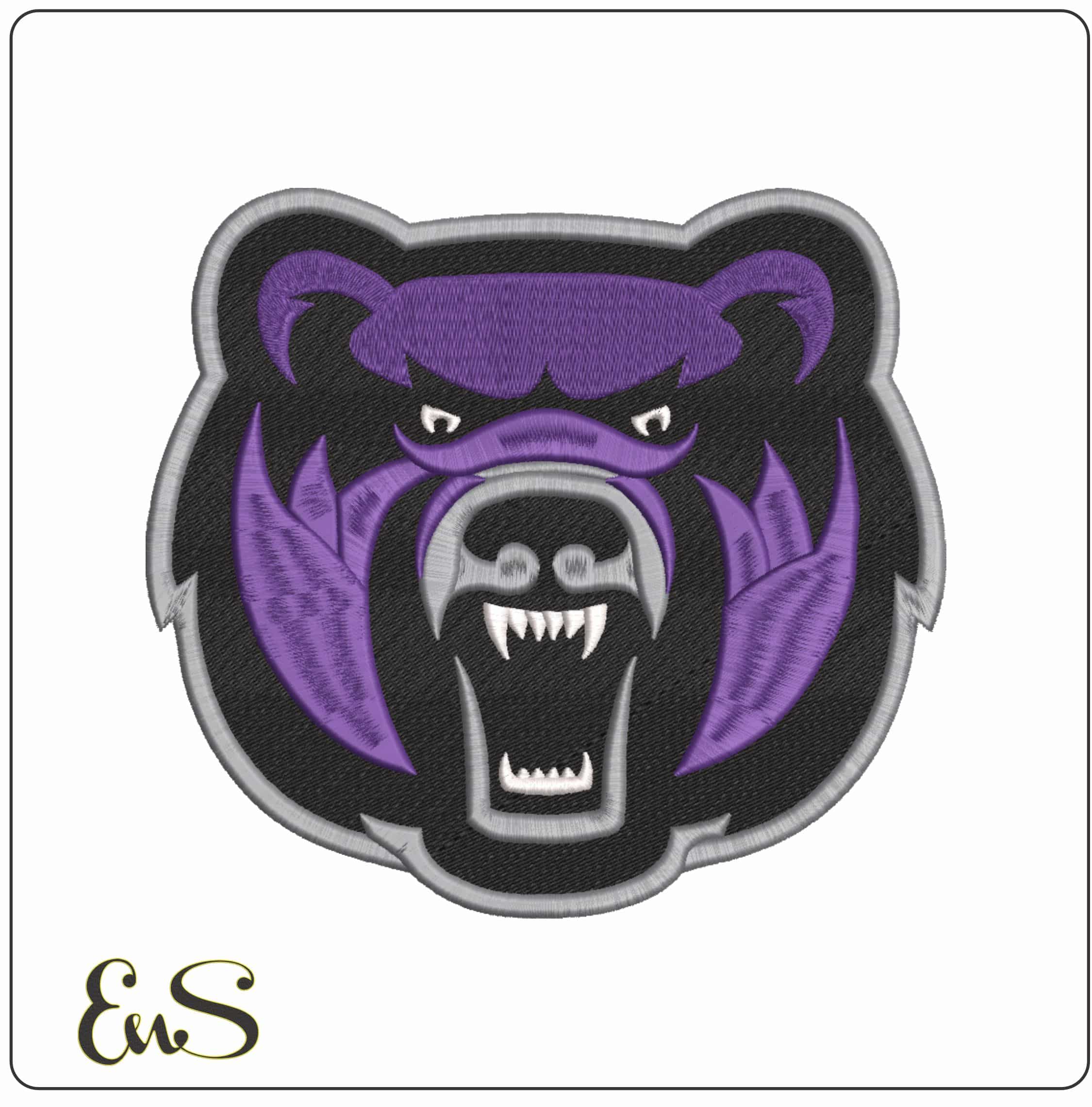 Central Arkansas Bears Head Alternate Logo Embroidery Design