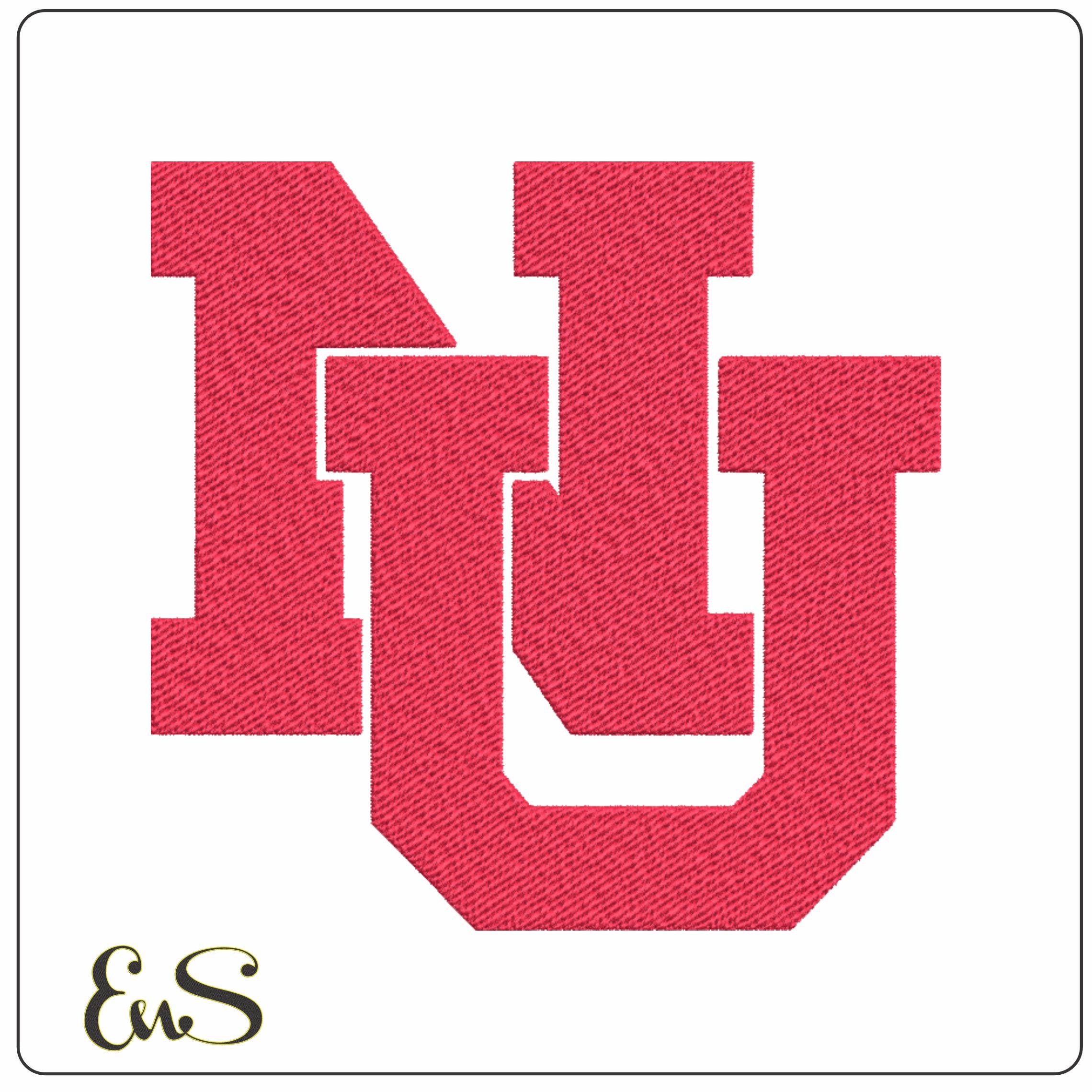 Nebraska Cornhuskers Interlocking NU Embroidery Design