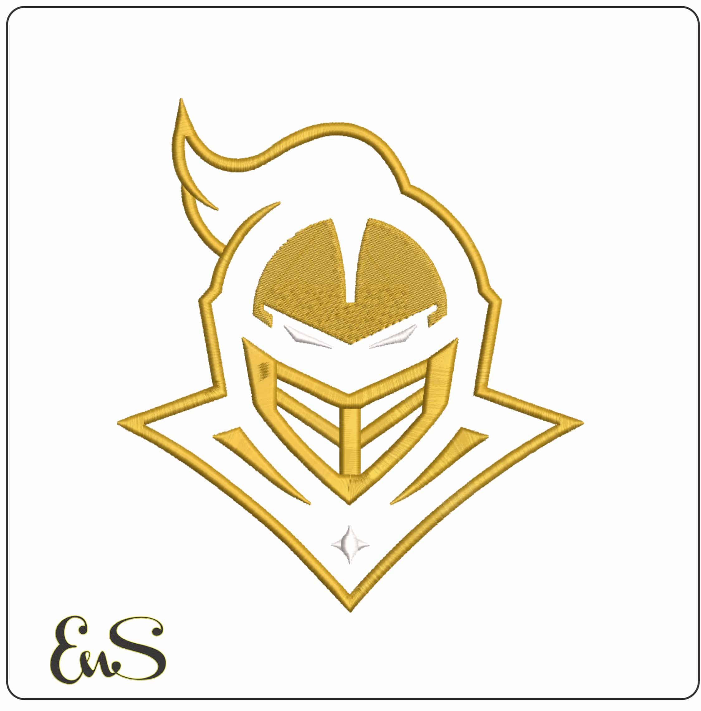 UCF Knights Knightro Helmet Logo Embroidery Design