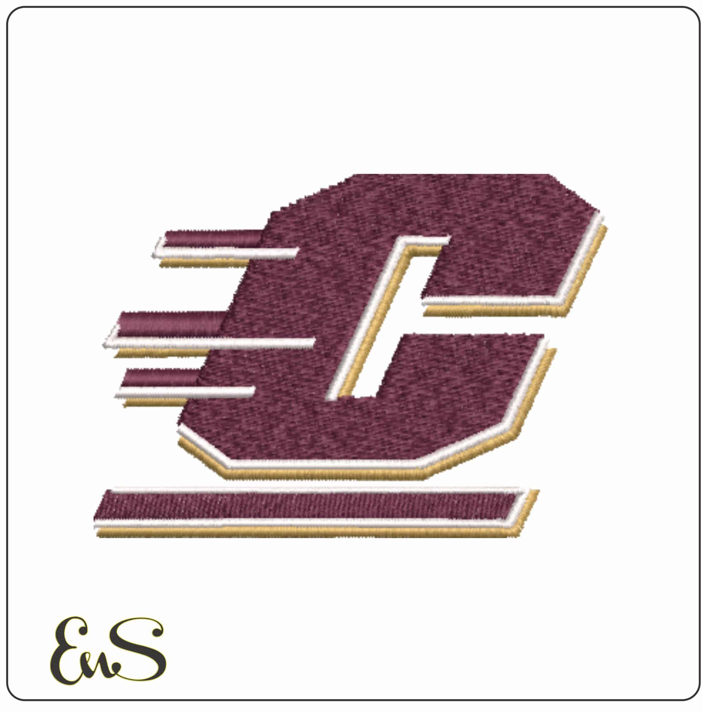 Central Michigan Chippewas 1997 Flying C Logo Embroidery Design