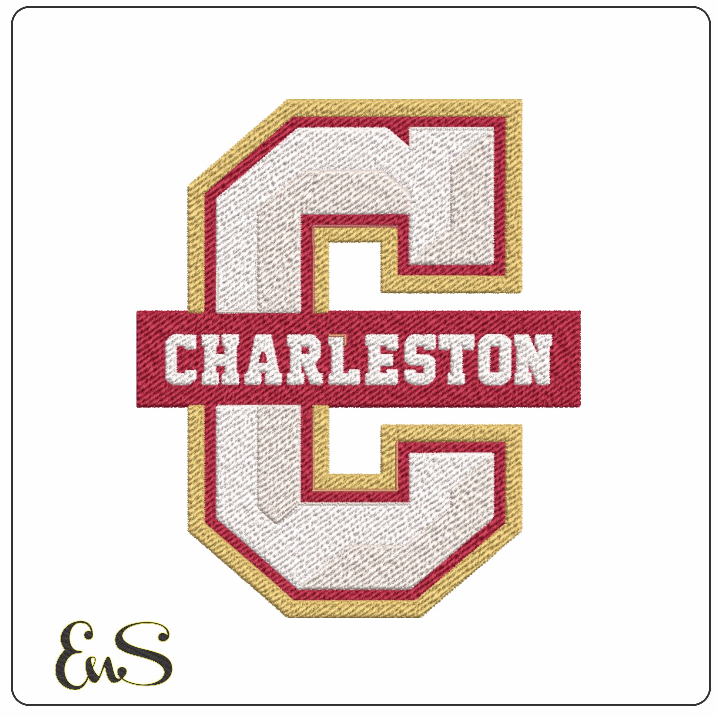 Charleston Cougars 2013 on College of Charleston    - Elegant embroidery design file-instant download