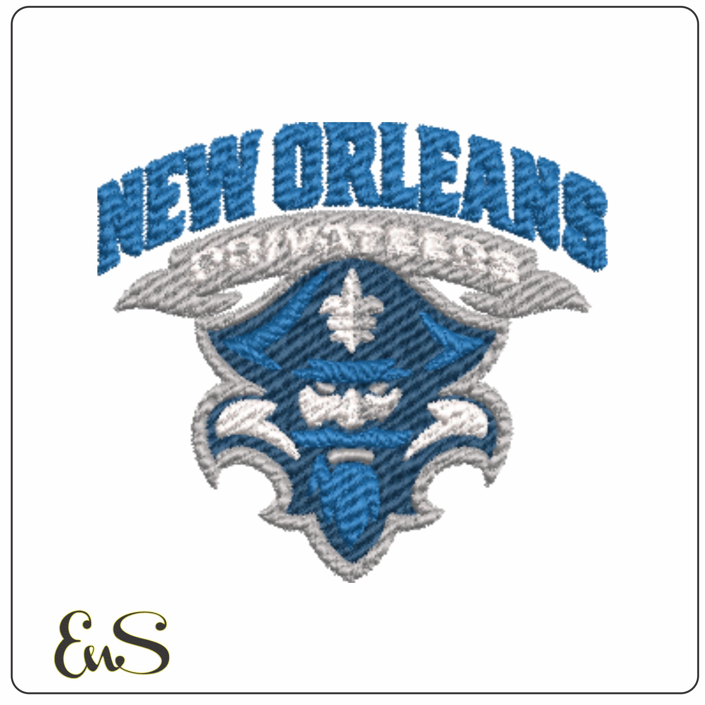 New Orleans Privateers Basketball Logo Embroidery Design