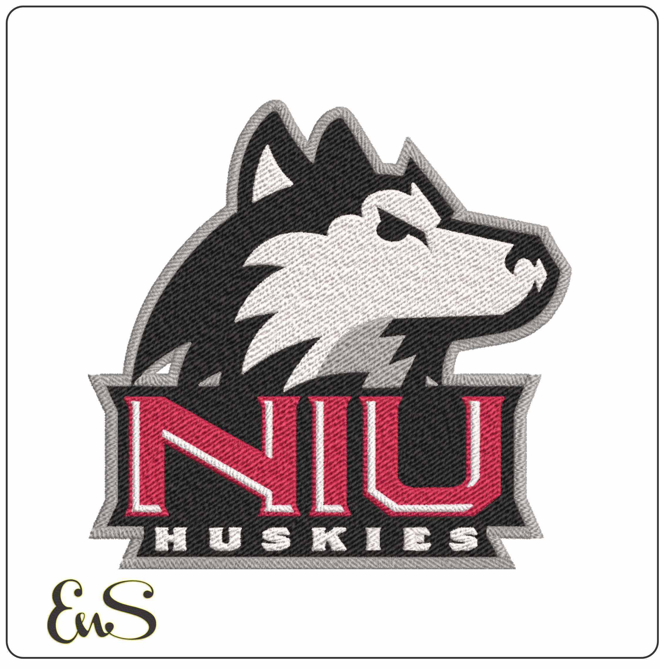 Northern Illinois Huskies Logo Embroidery Design
