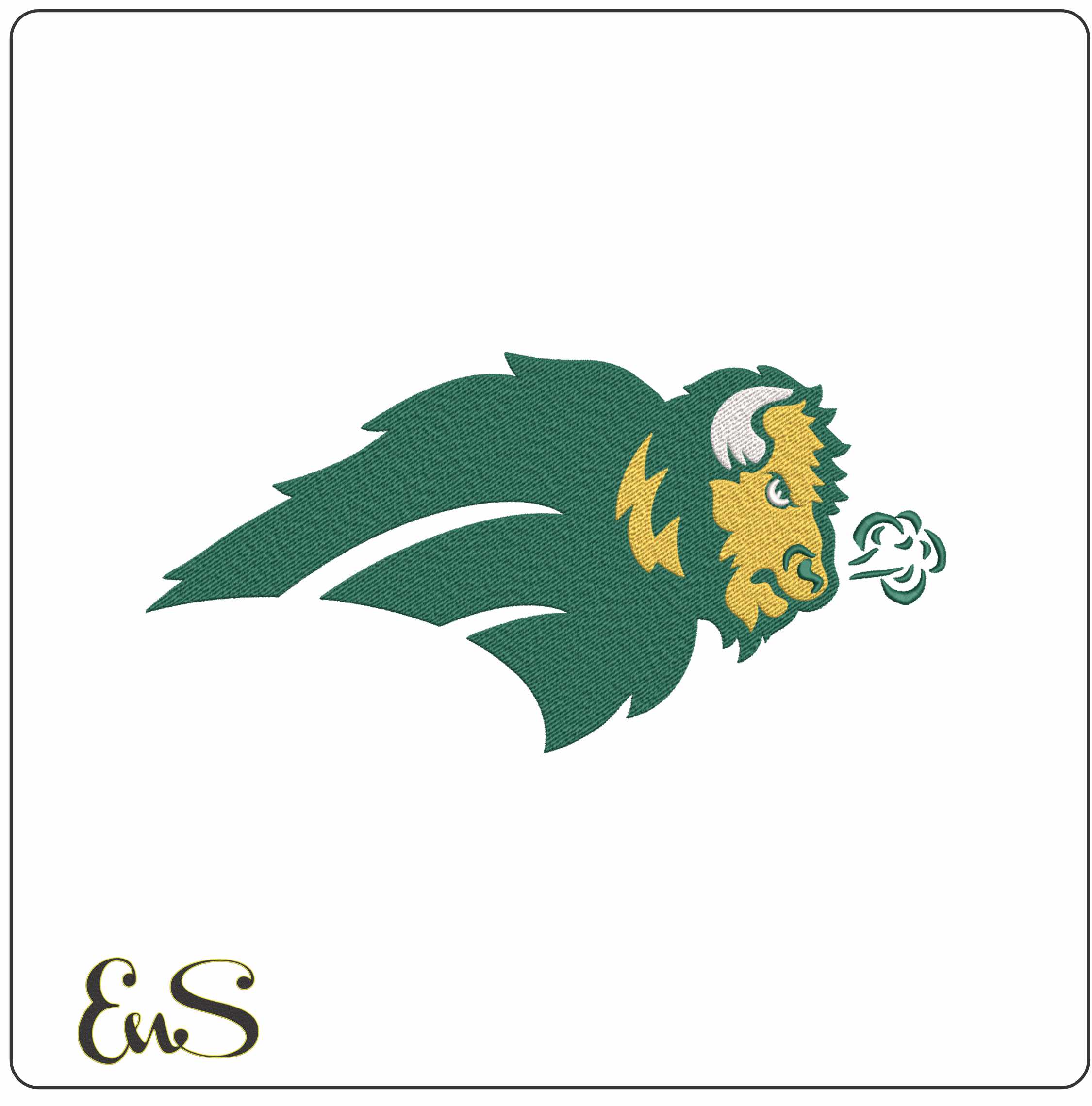 North Dakota State Bison embroidery design -North Dakota  State University men's Football NCAA  embroidery machine pattern embroidery file - instant download