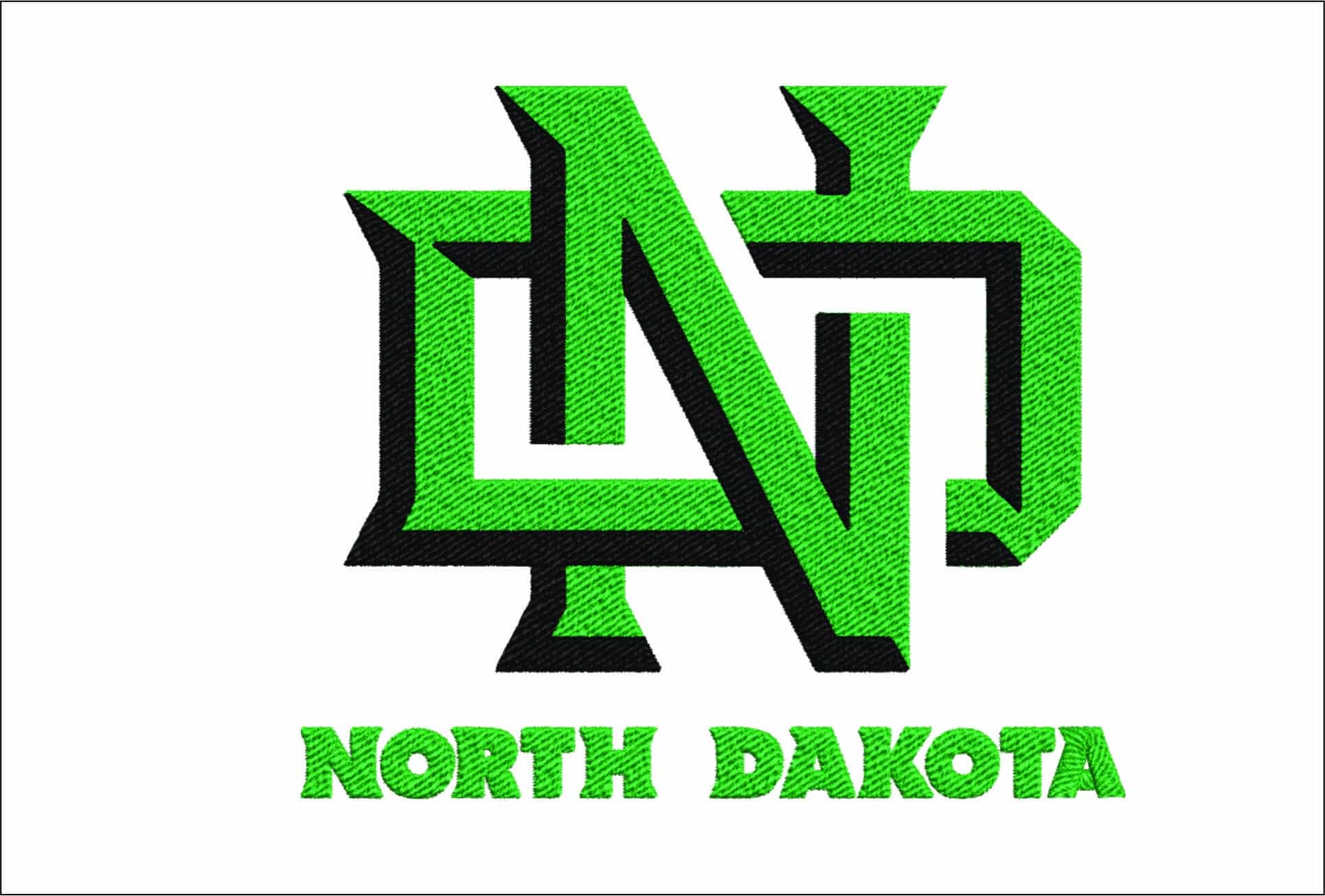 North Dakota Fighting Hawks Logo Embroidery Design