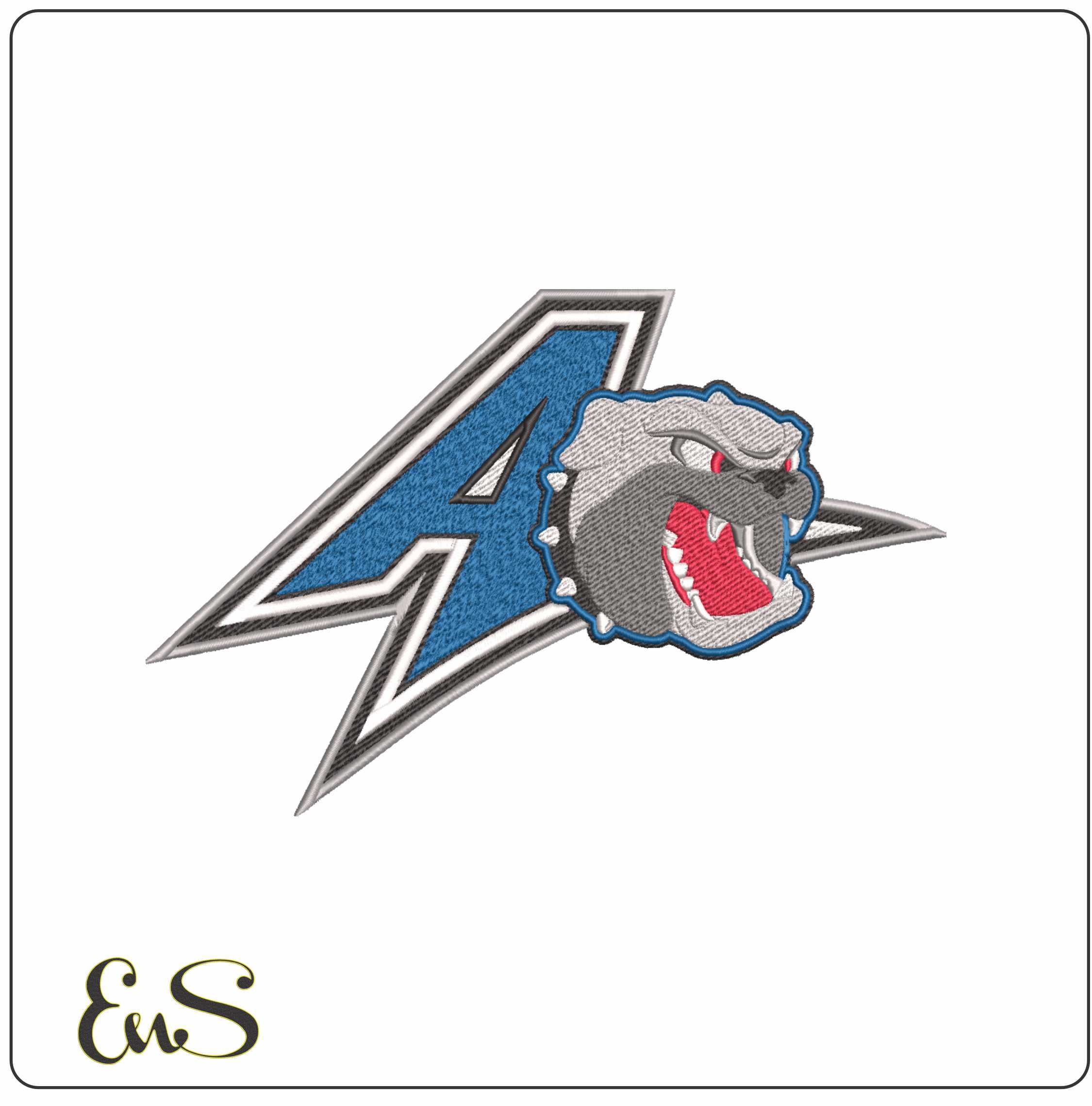 UNC Asheville Bulldogs Logo Embroidery Design