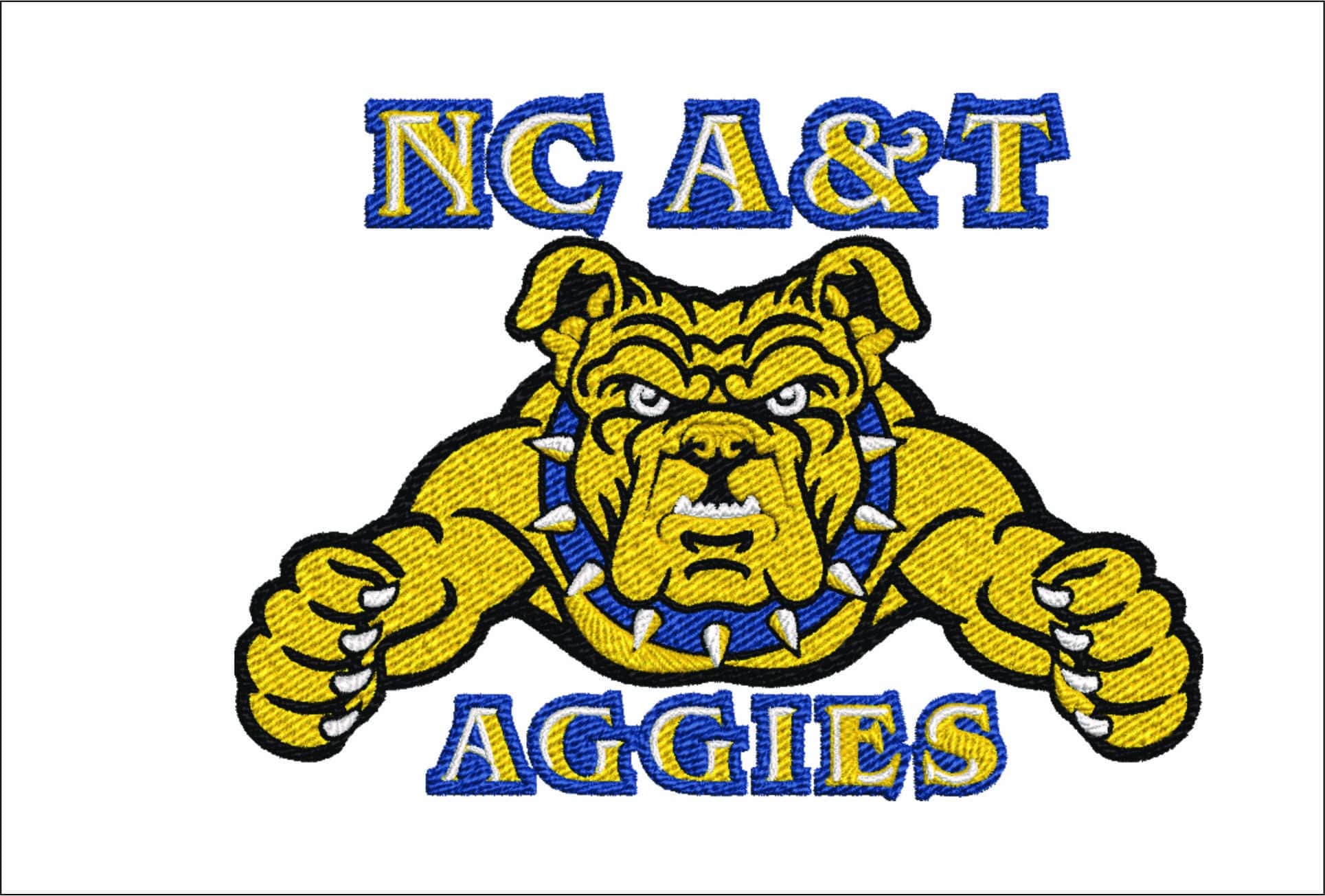 North Carolina A&T Aggies Logo Embroidery Design