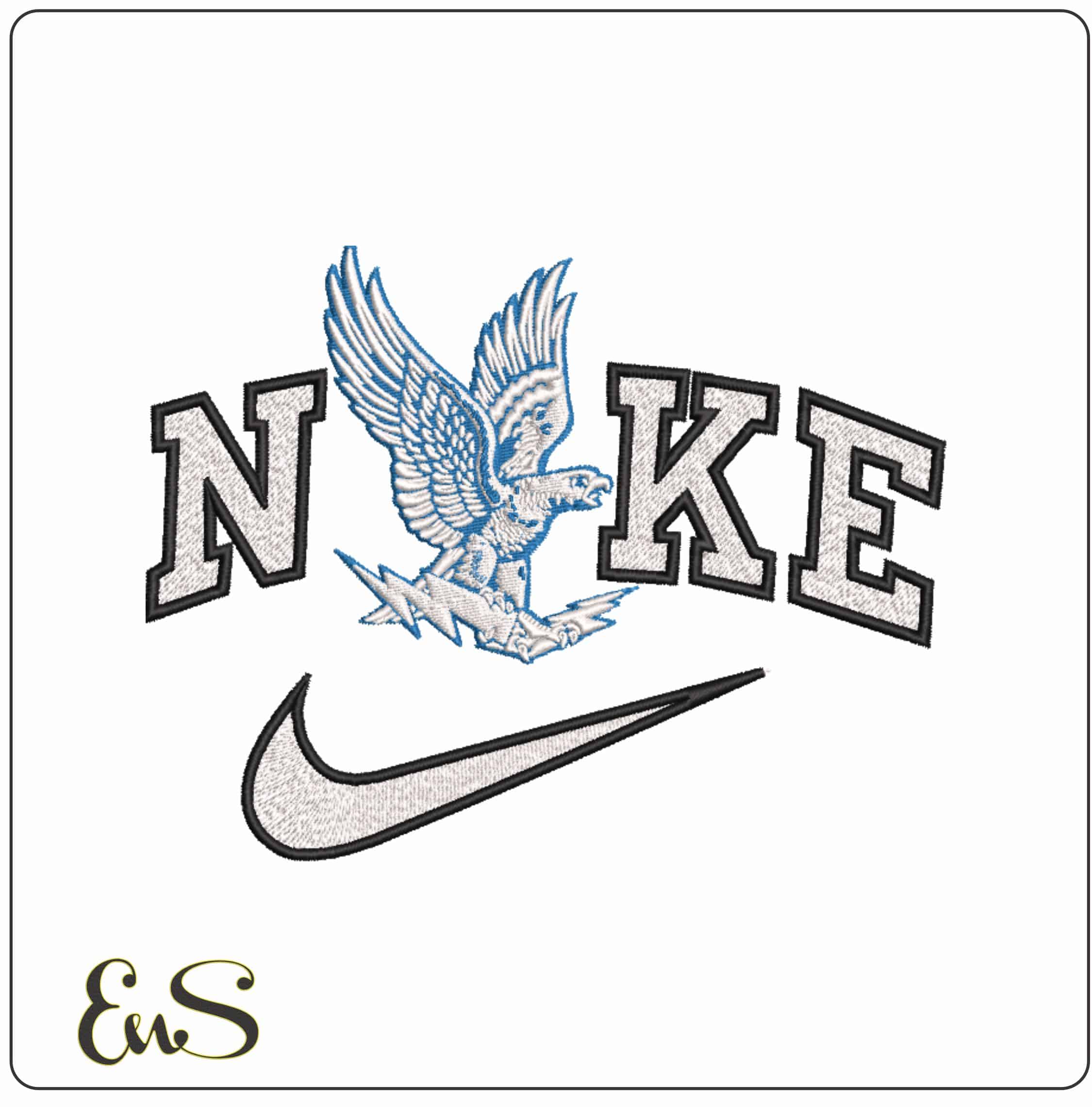 Nike Air Force Falcons 1963 1994 Academy College - Elegant embroidery design file-instant download
