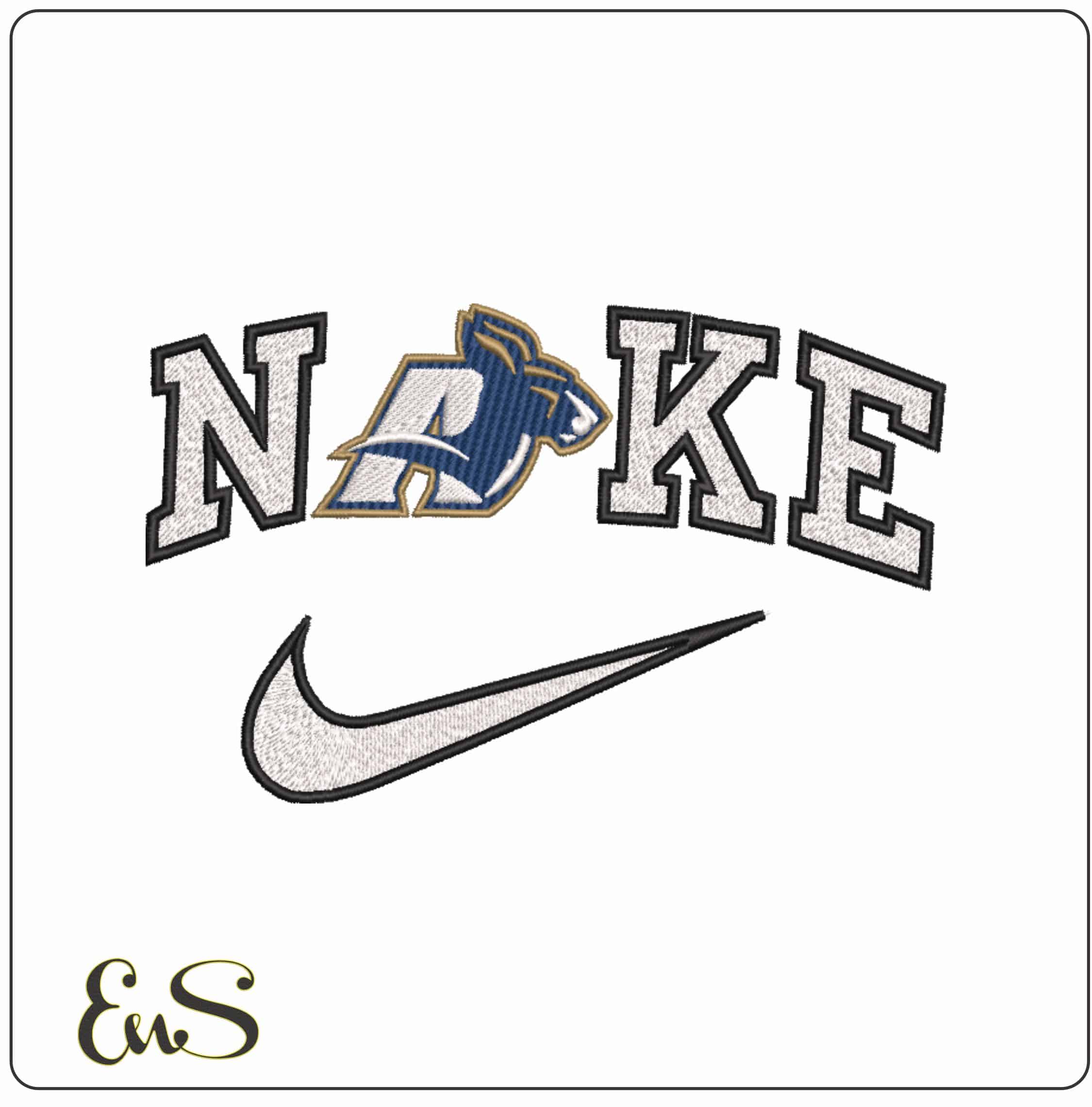 Nike Akron Zips 2008 2015 University  Akron College   - Elegant embroidery design file-instant download