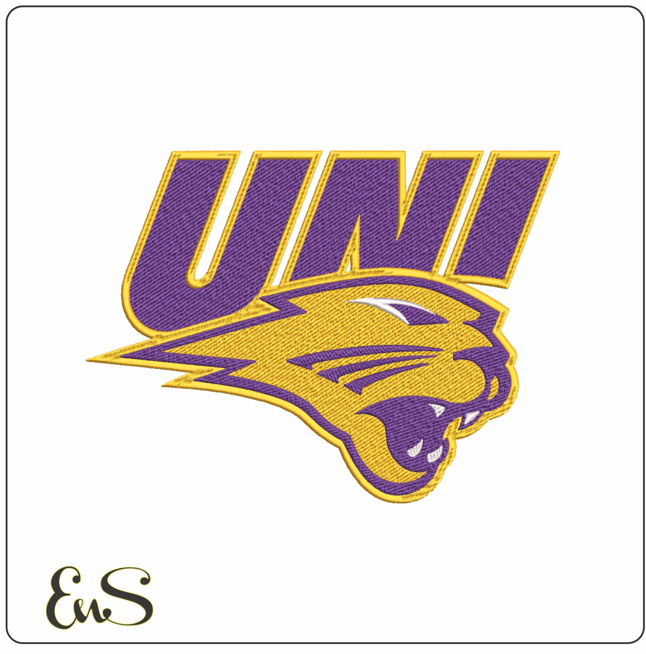 Northern Iowa Panthers Logo Embroidery Design