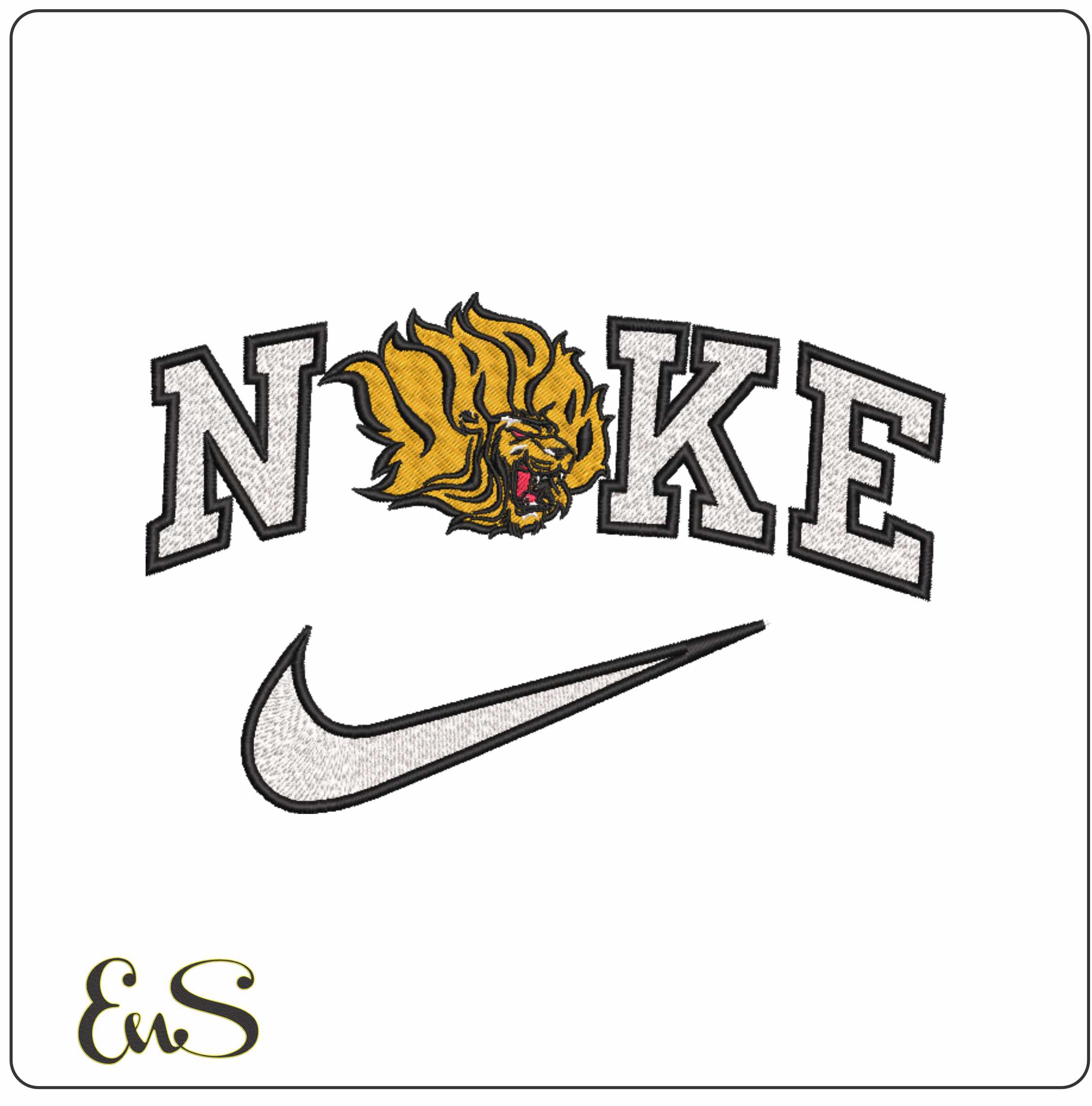 Nike Arkansas PB Golden Lions 2015 on University   - Elegant embroidery design file-instant download