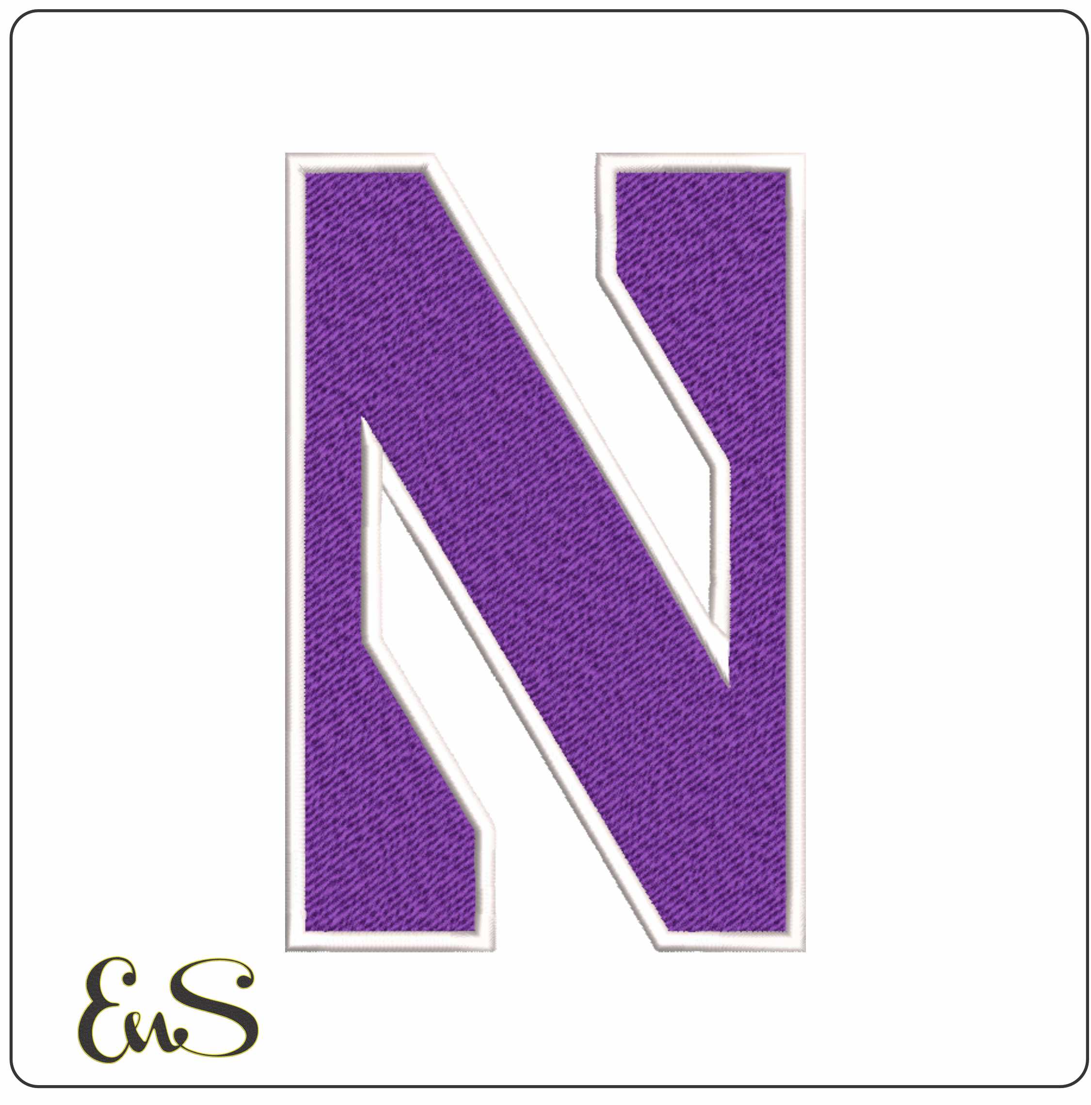 Northwestern Wildcats Logo Embroidery Design
