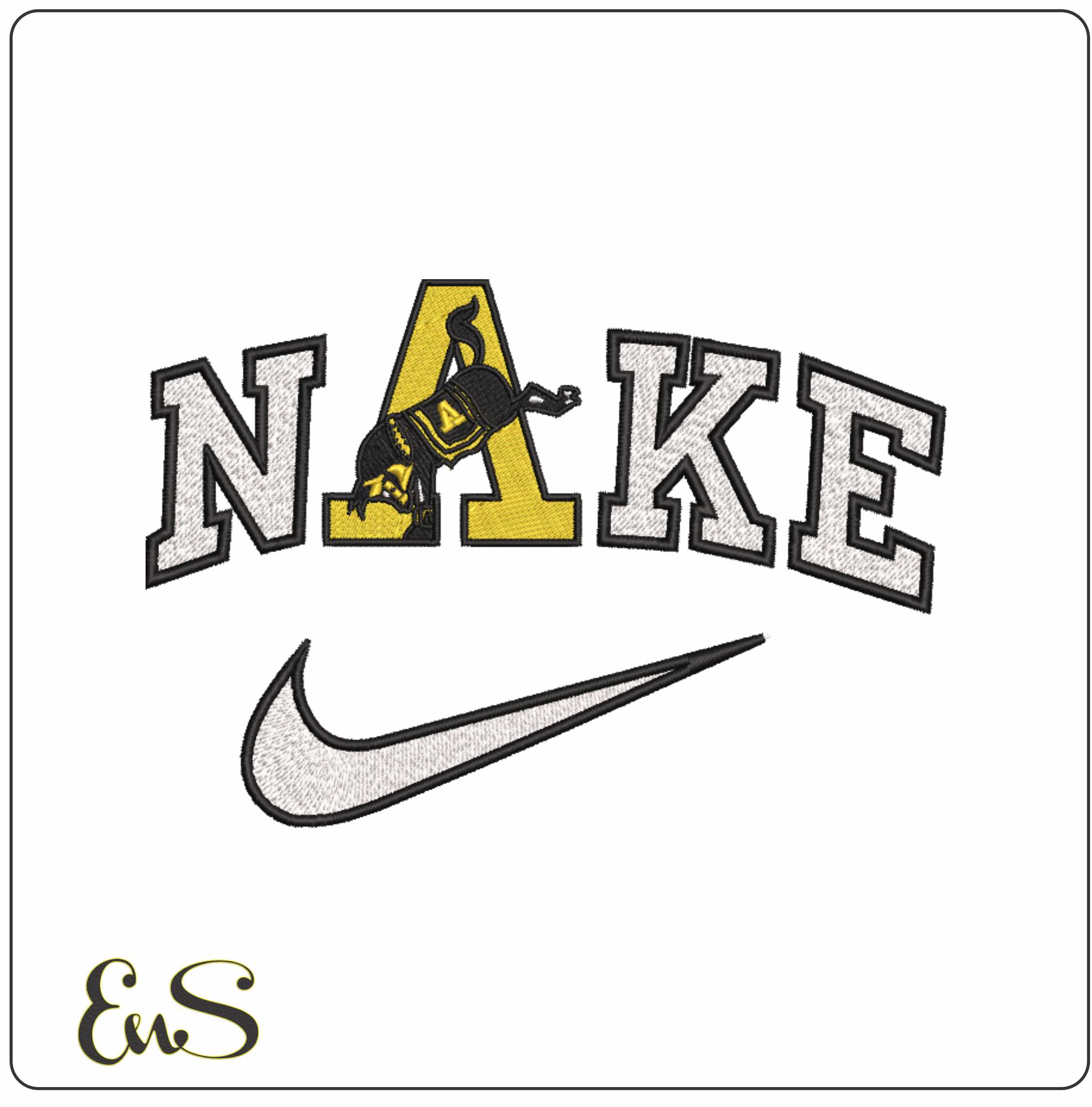 Nike Army Black Knight 1975 2000 US Military West Point  College   - Elegant embroidery design file-instant download
