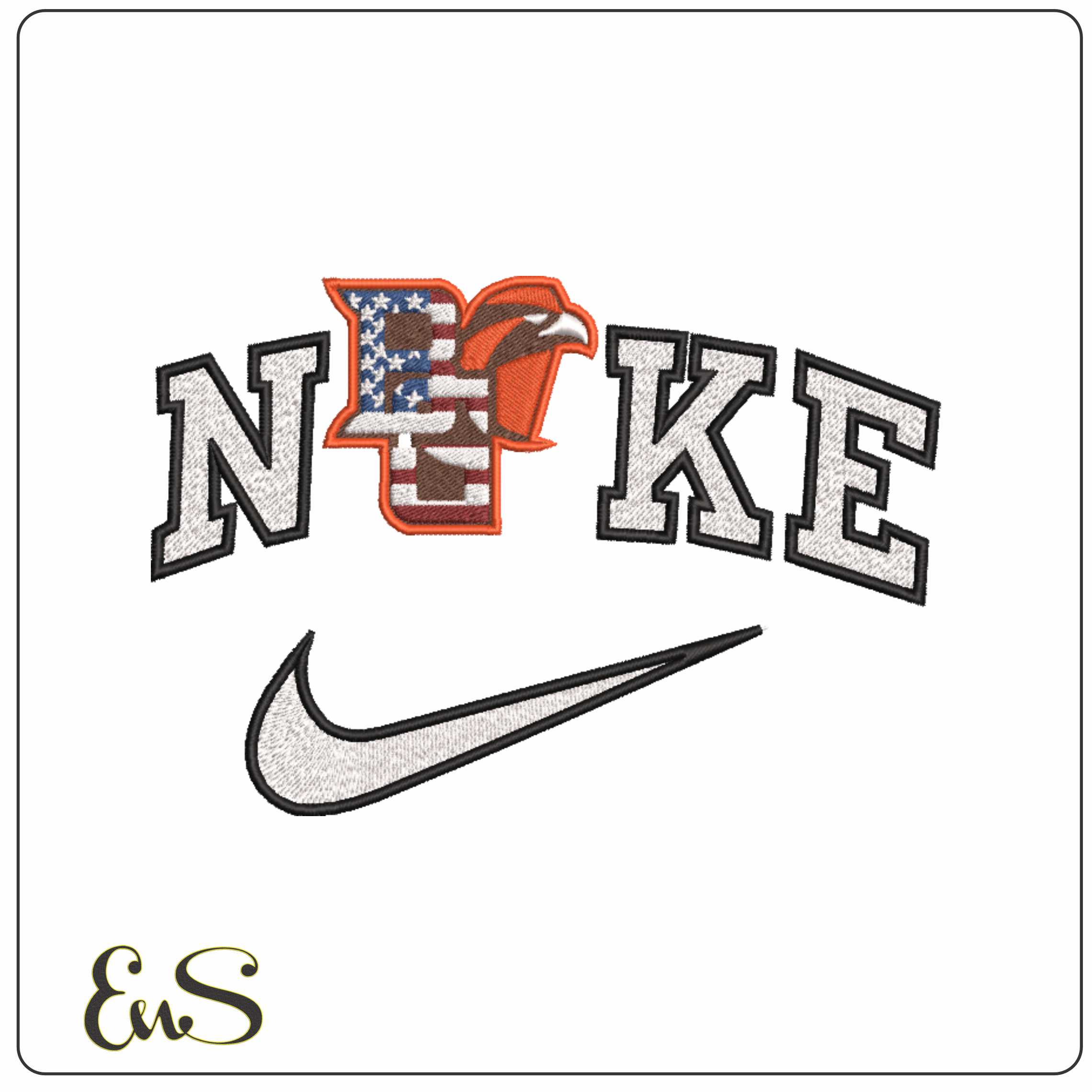 Nike Bowling Green Falcons USA State University    - Elegant embroidery design file-instant download