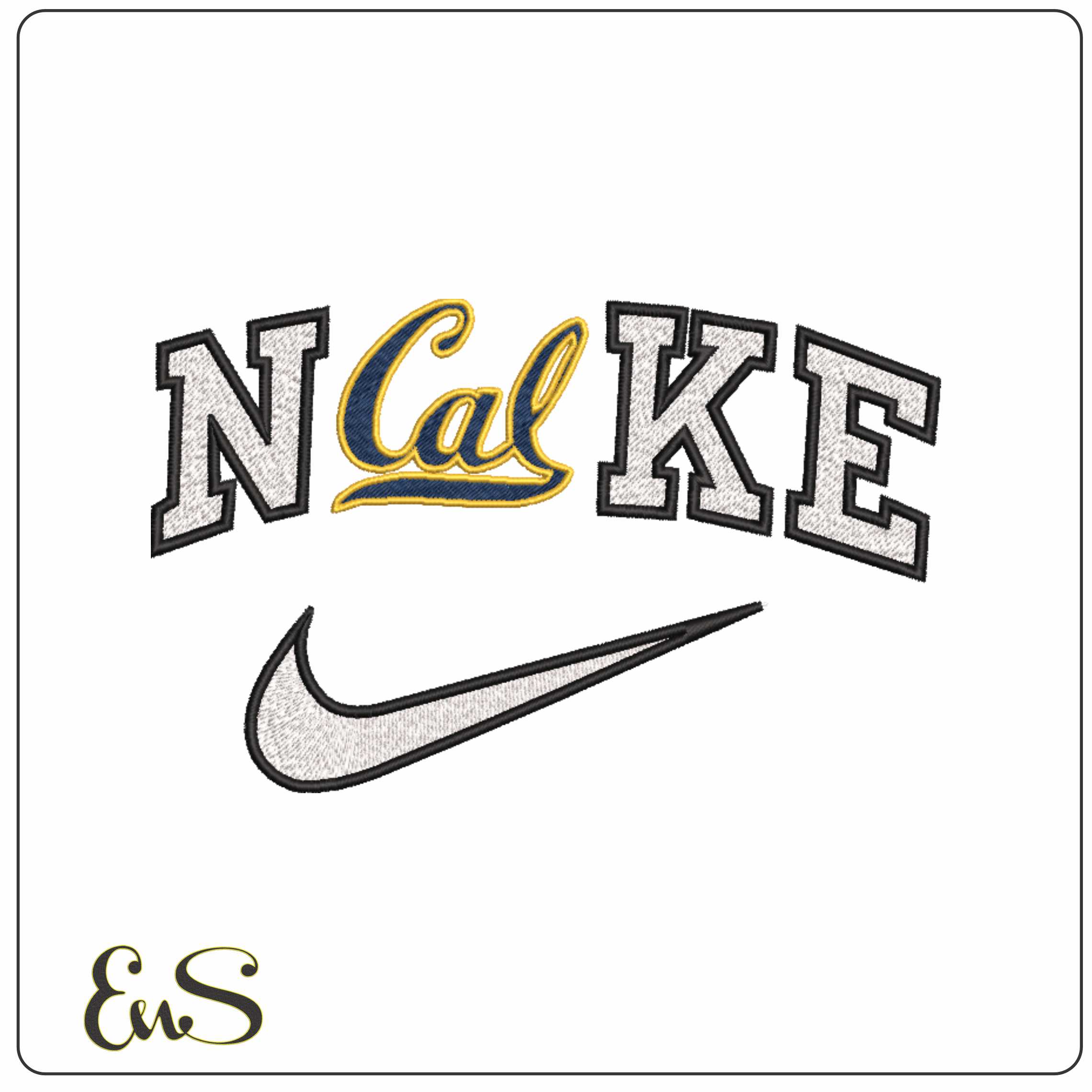 Nike California Golden Bear 2013 2017 University  Berkeley    - Elegant embroidery design file-instant download