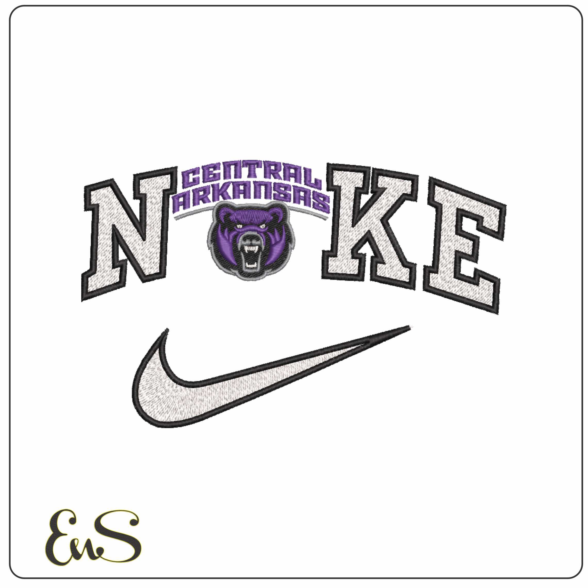 Nike Central Arkansas Bears 2017 on University - Elegant embroidery design file-instant download