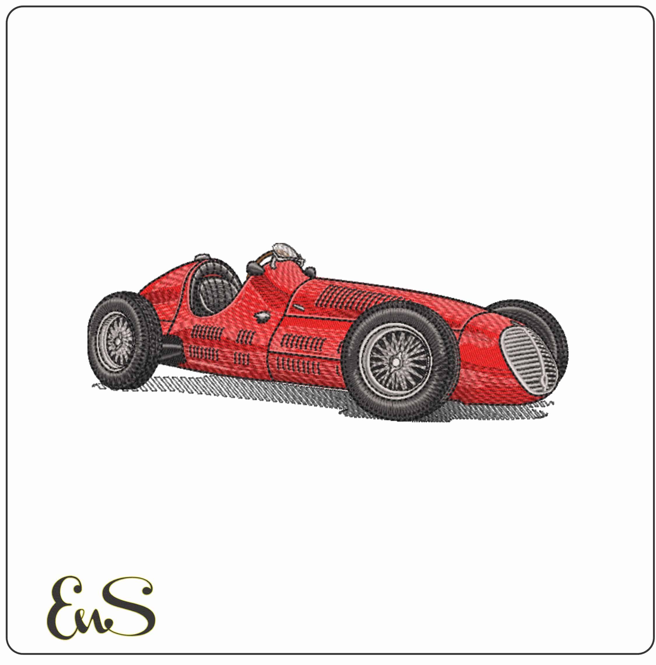 1948 Formula 1 Maserati 4CLT 48     - Elegant embroidery design file-instant download
