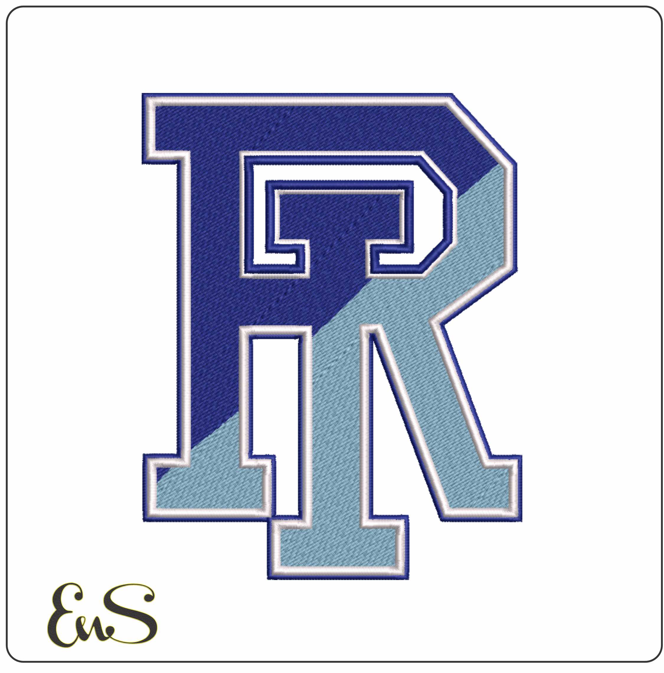 Rhode Island Rams Logo Embroidery Design
