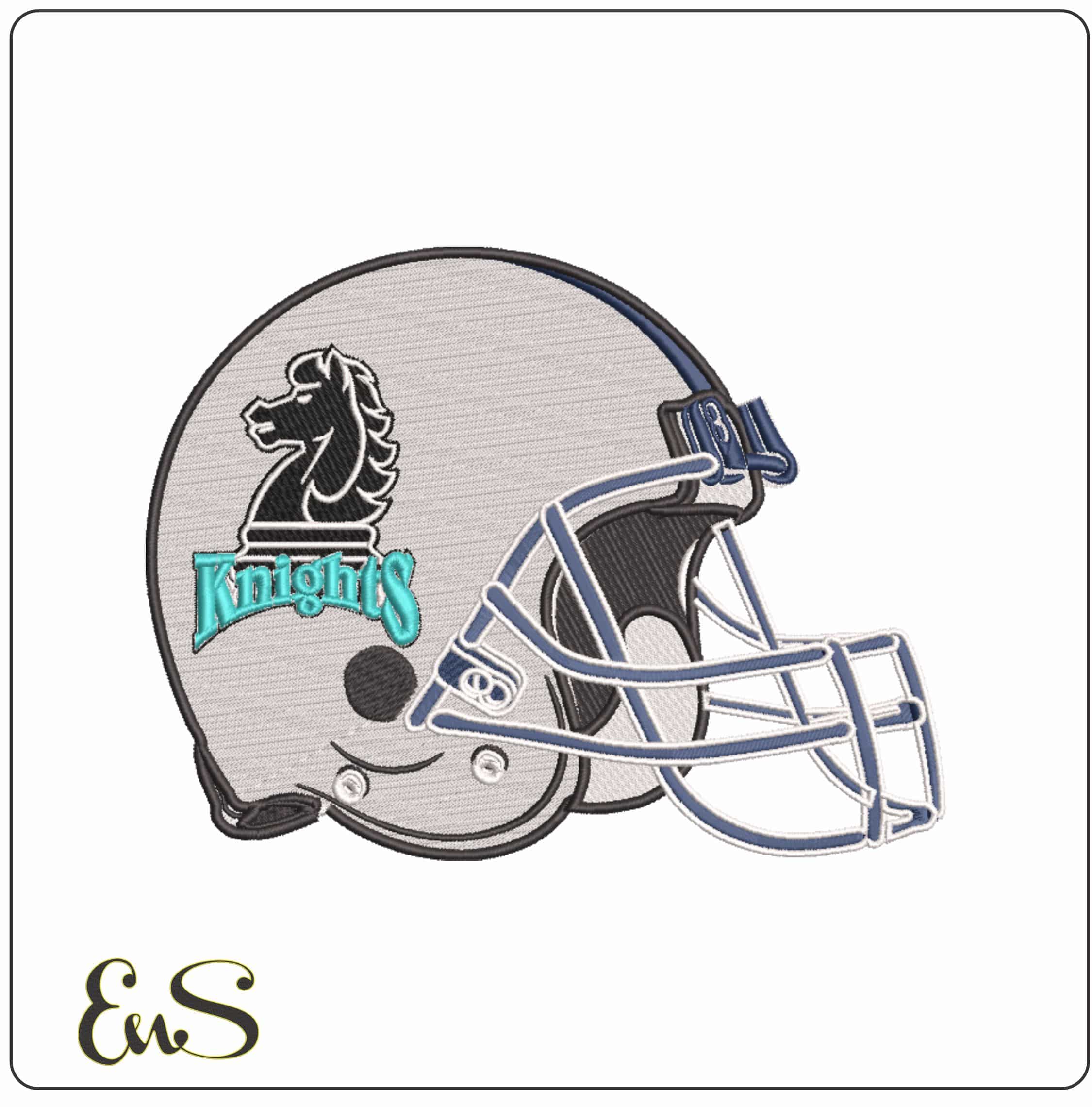 Fairleigh Dickinson Knights 1995-2004 Football Helmet Embroidery Design