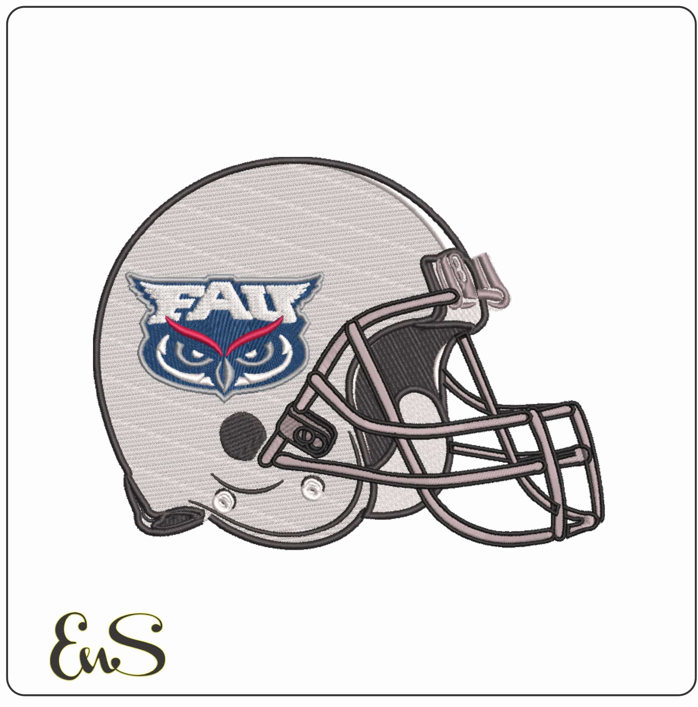 Florida Atlantic Owls 2018-2023 Football Helmet Embroidery Design