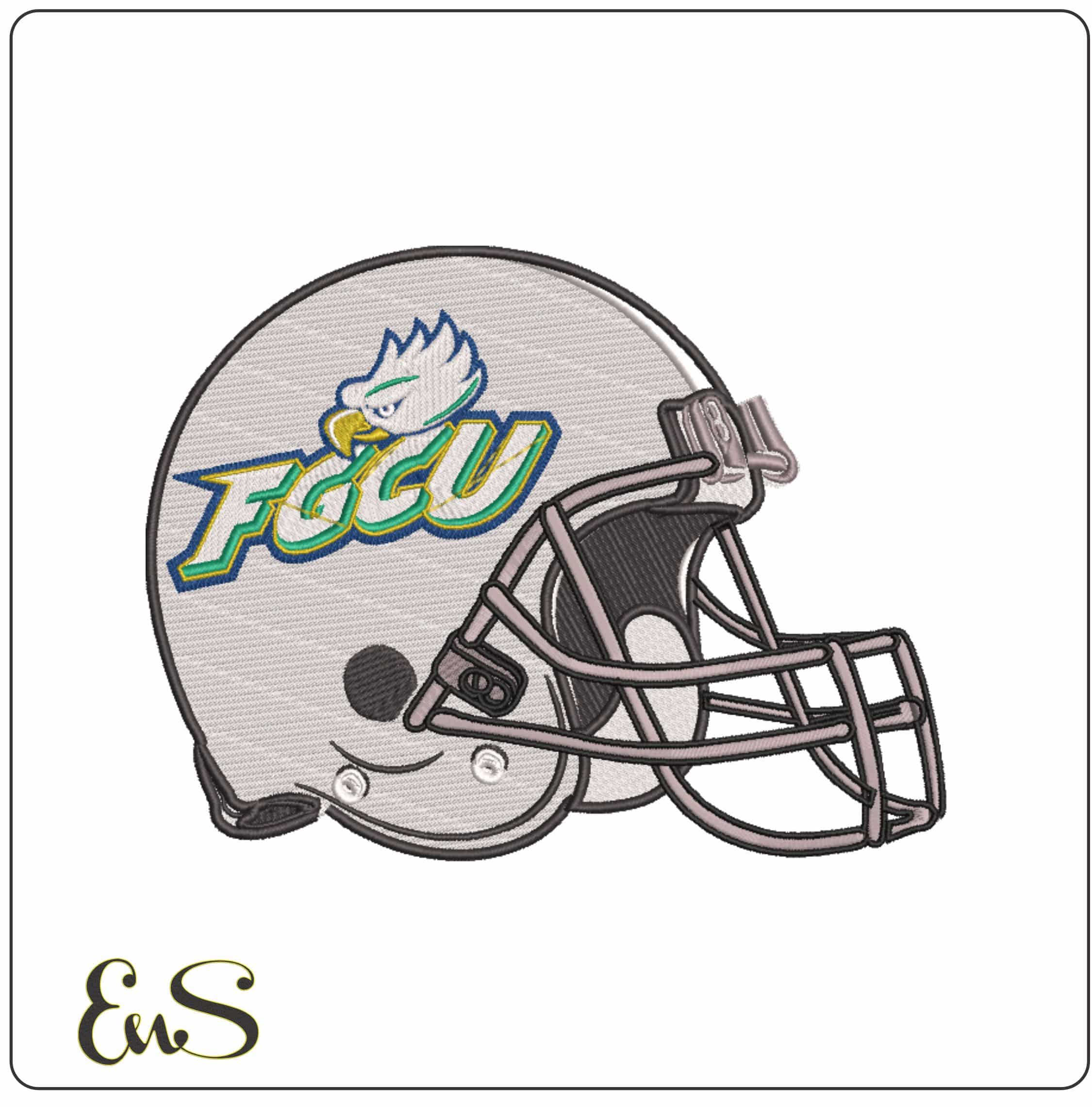 Florida Gulf Coast Eagles 2002 Football Helmet Embroidery Design