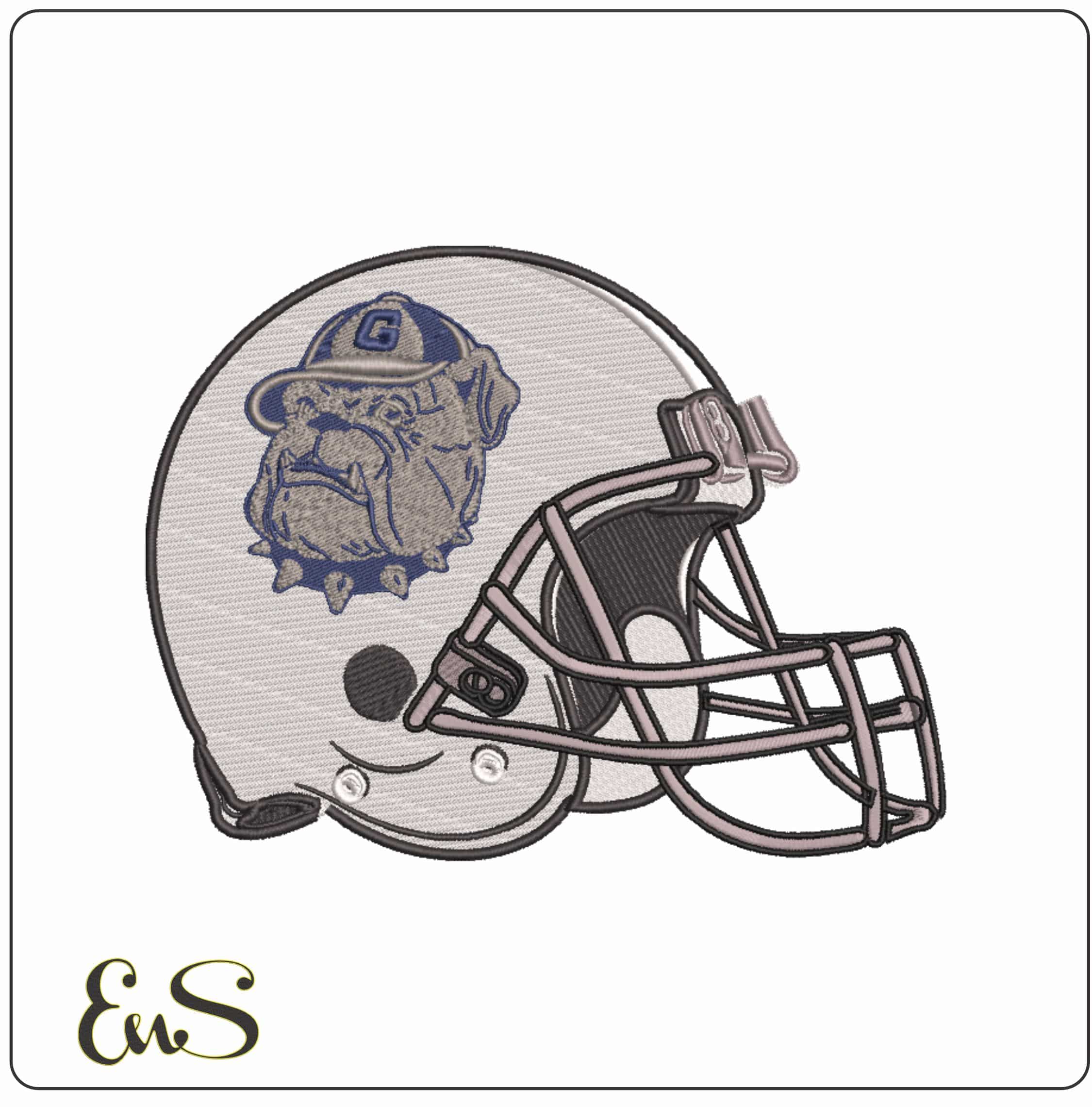 AF Helmet Georgetown Hoyas 1985 to 1995 University     - Elegant embroidery design file-instant download