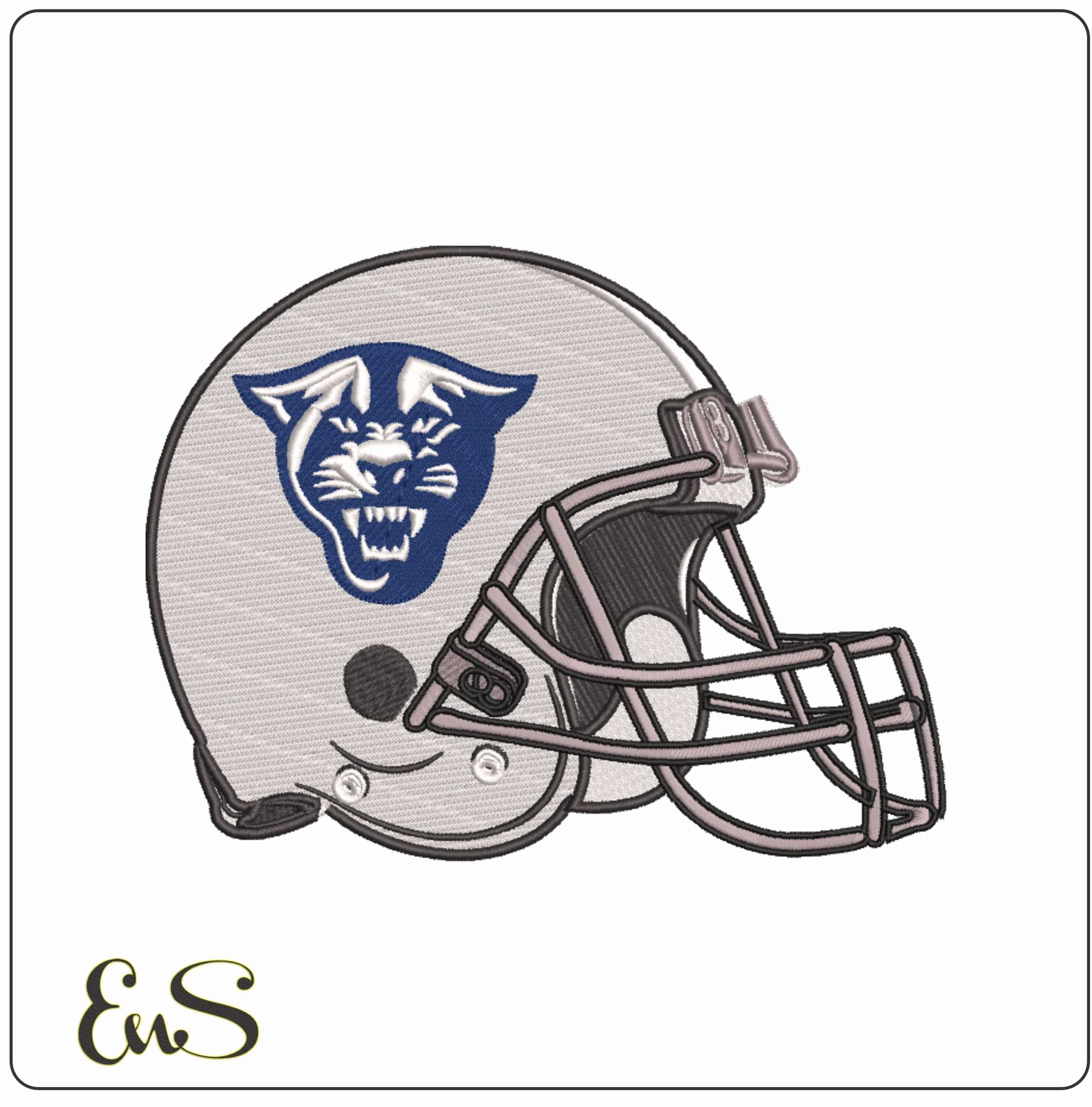 Georgia State Panthers Alternate Football Helmet Embroidery Design