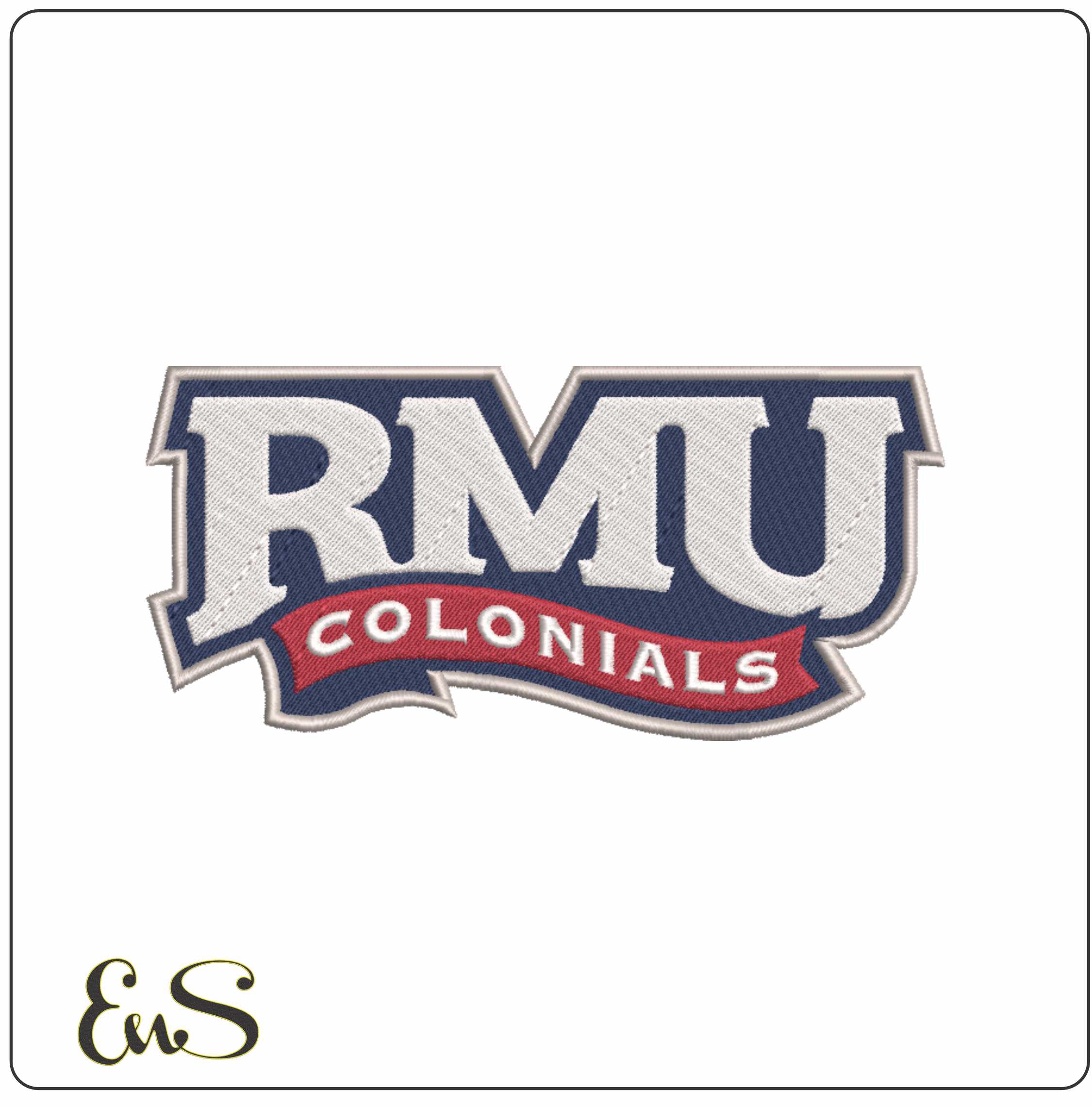 Robert Morris Colonials RMU Wordmark Embroidery Design