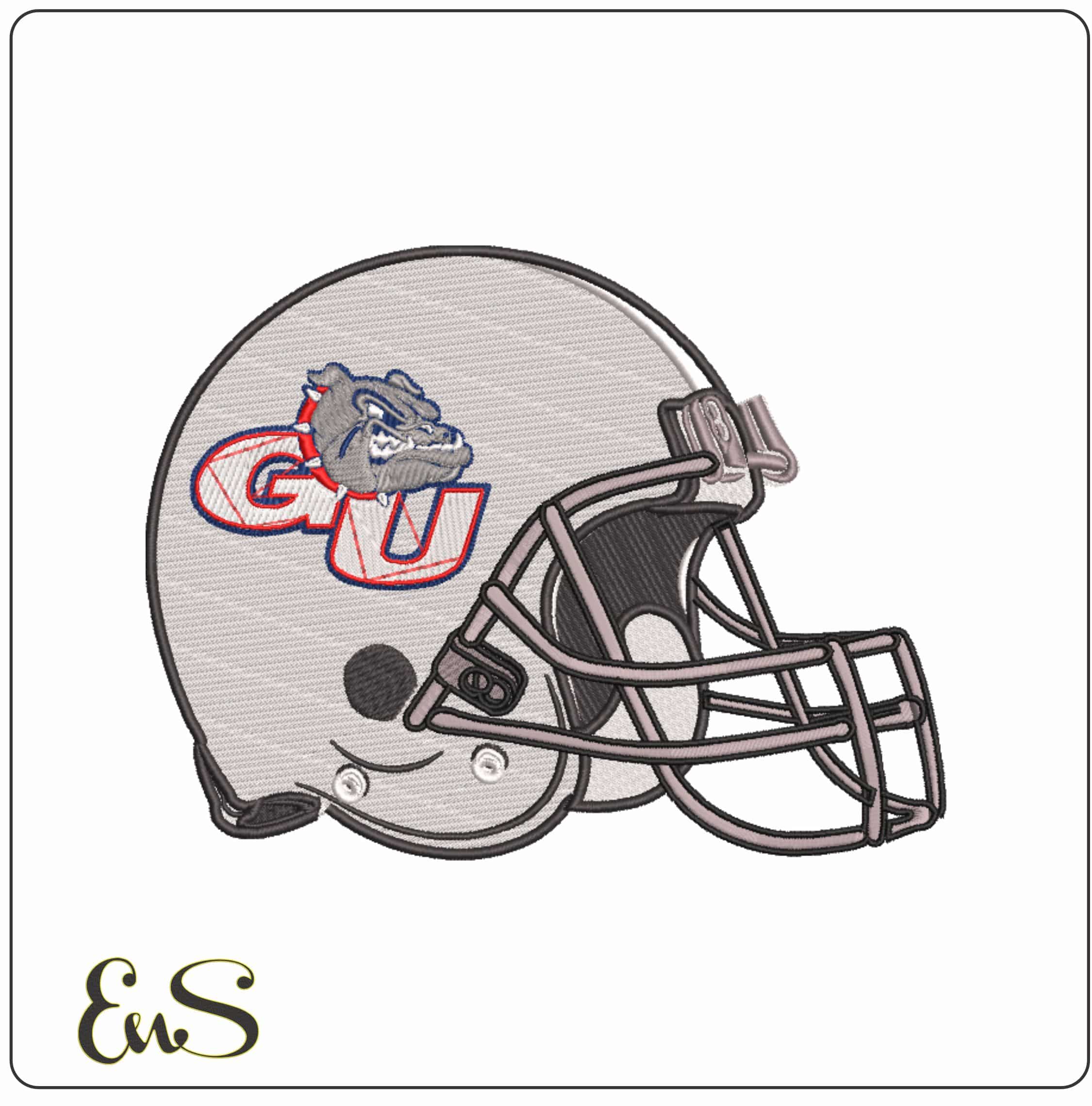 Gonzaga Bulldogs Alternate Football Helmet Embroidery Design